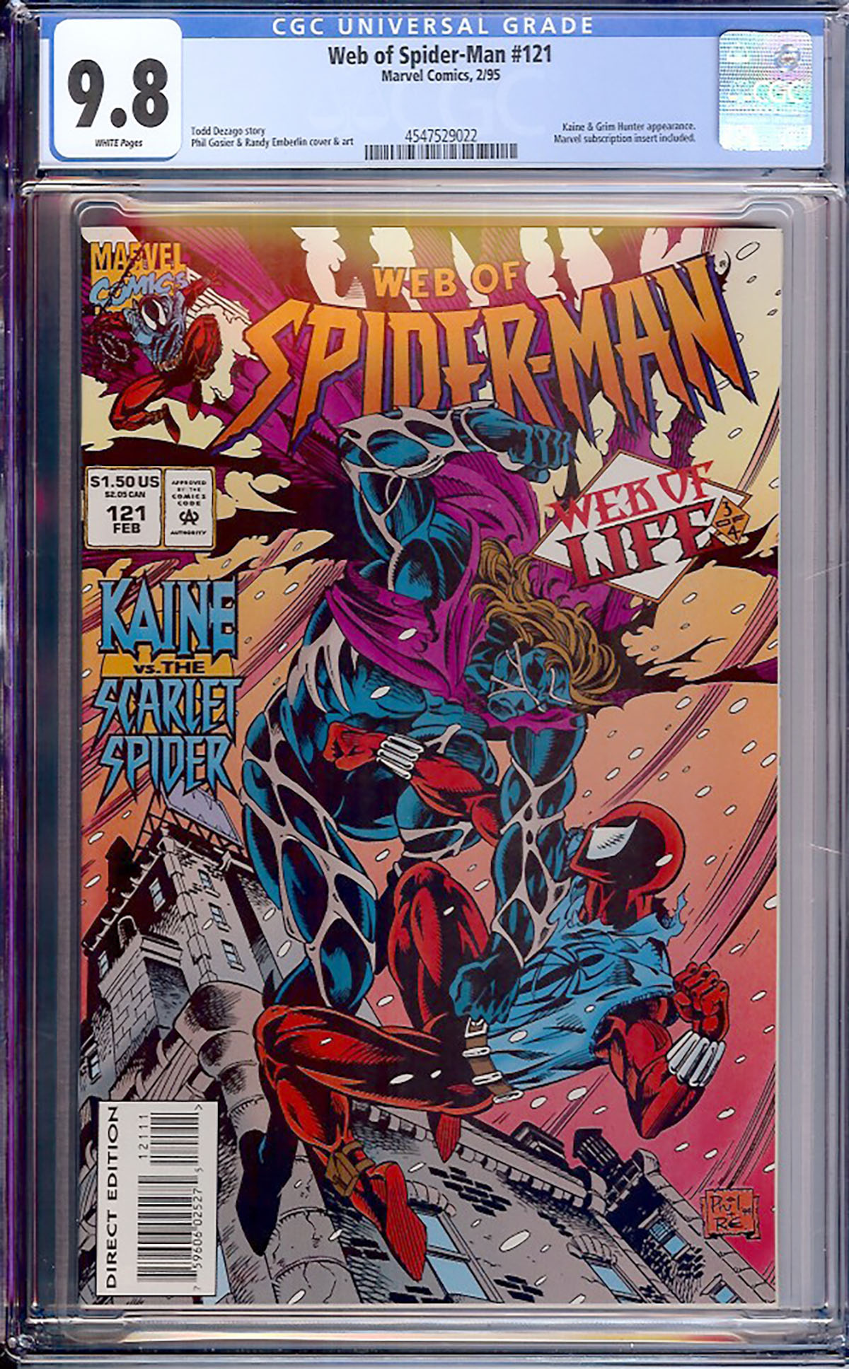 Web of Spider-Man #121 CGC 9.8 w