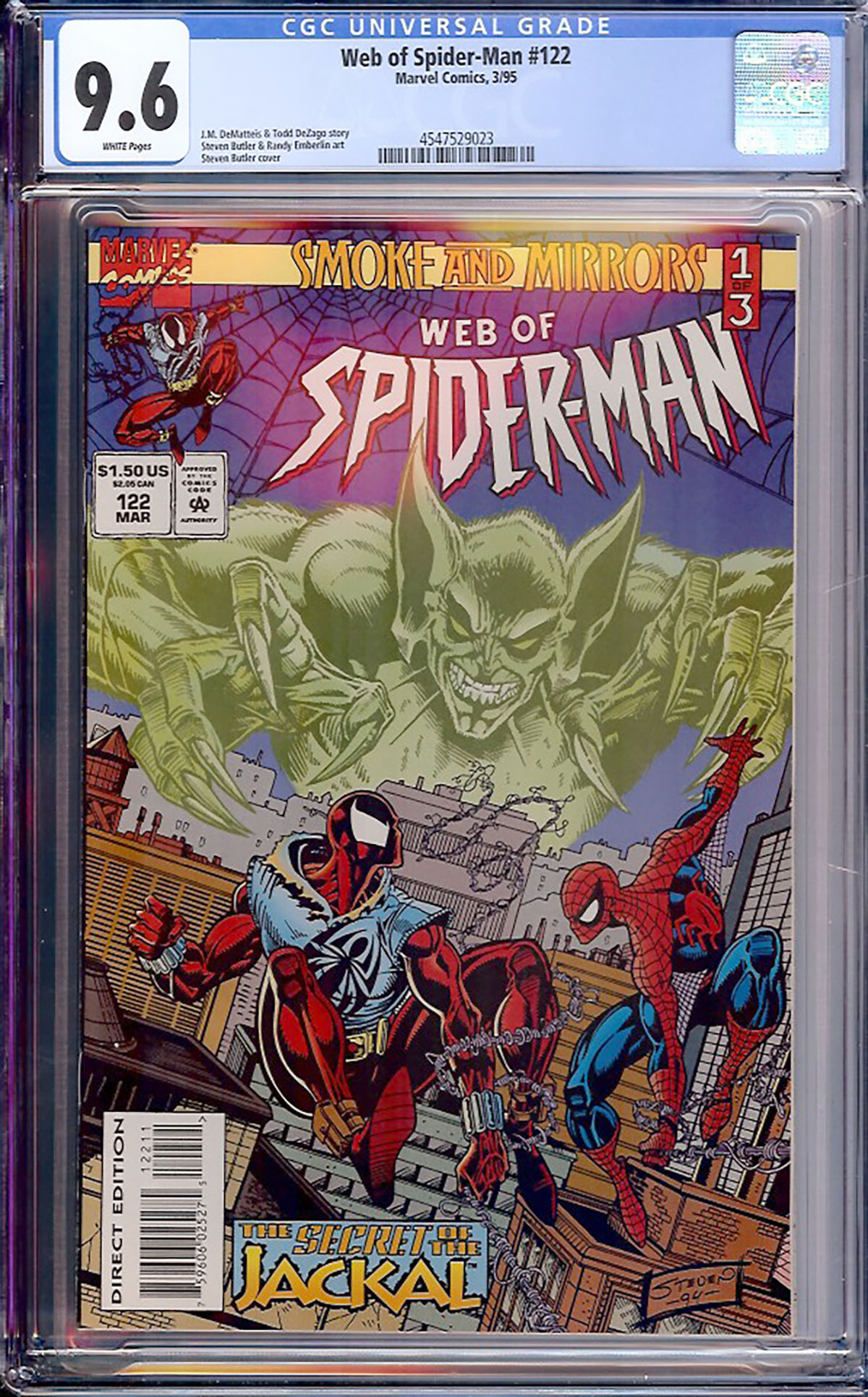 Web of Spider-Man #122 CGC 9.6 w