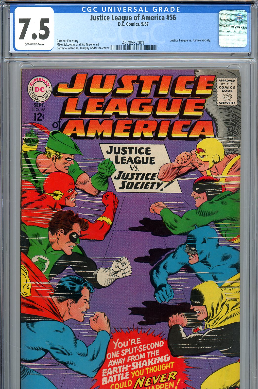 Justice League of America #56 CGC 7.5 ow