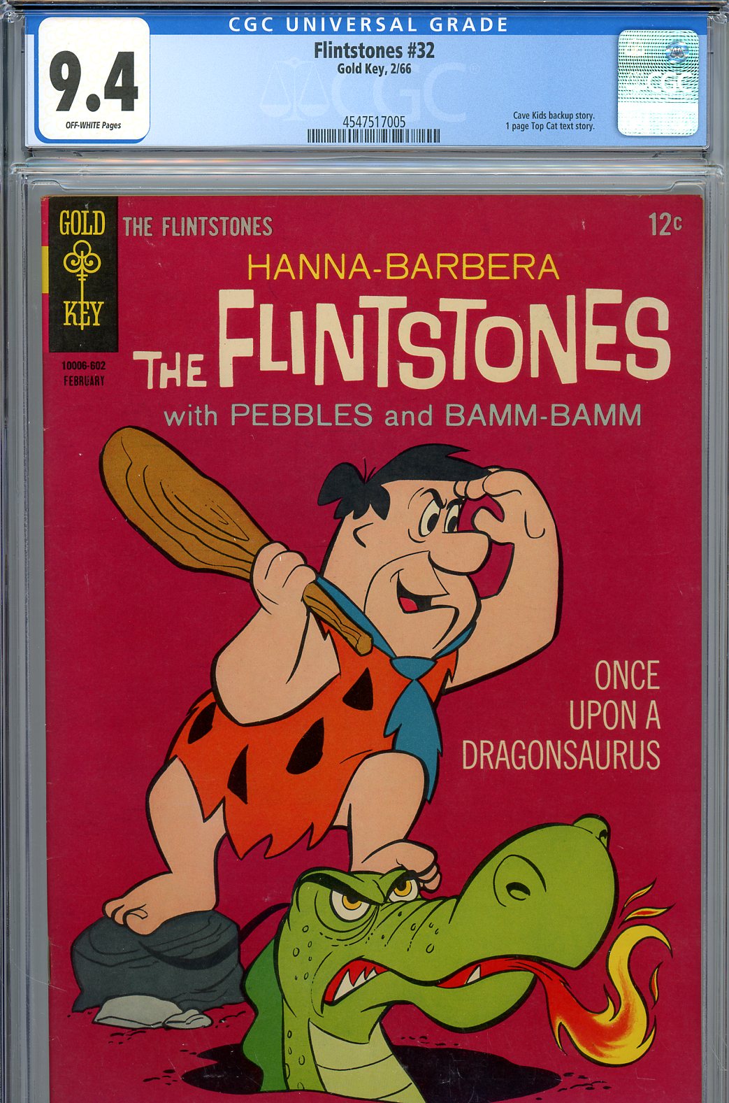 Flintstones #32 CGC 9.4 ow