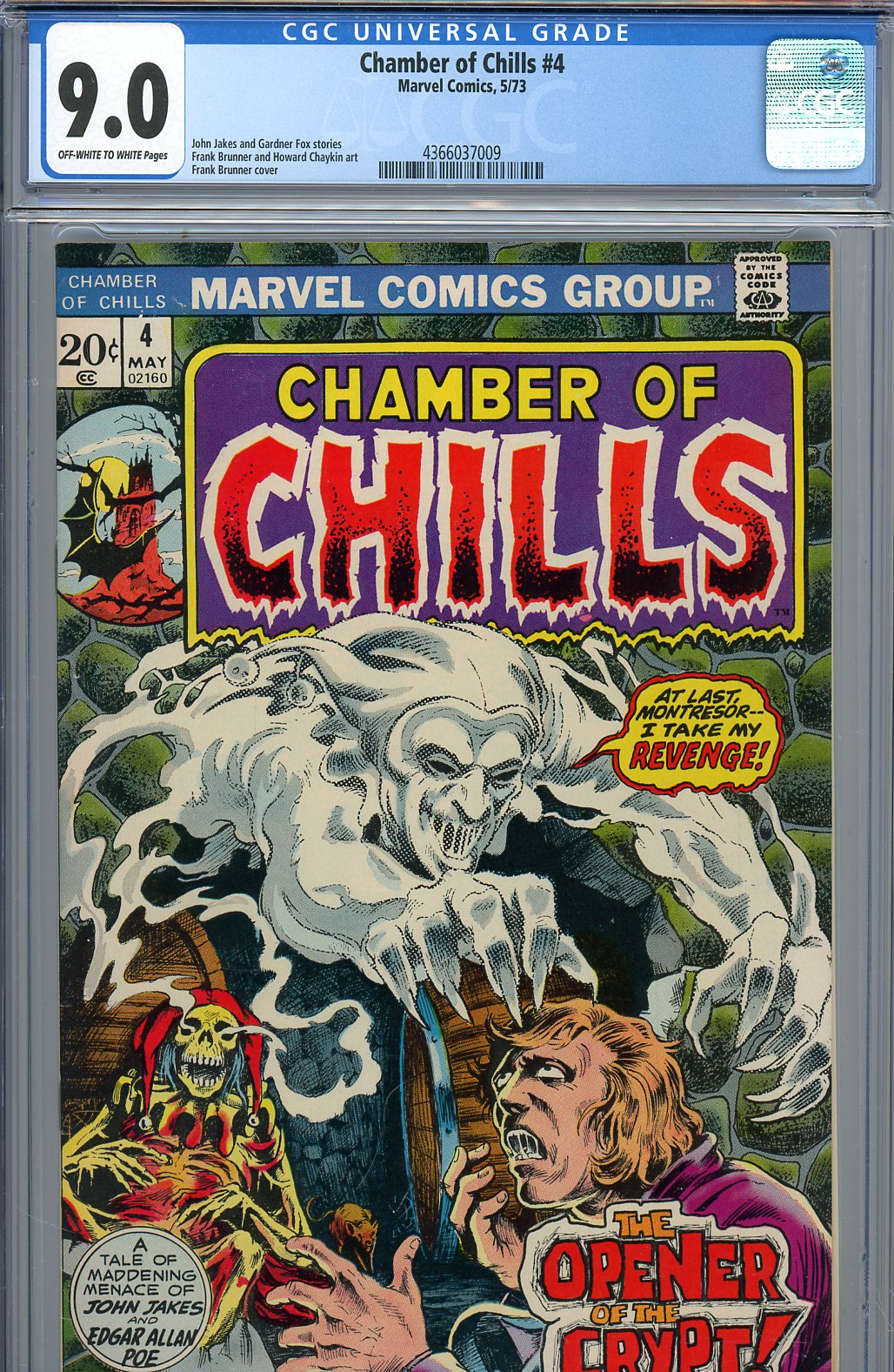 Chamber of Chills #4 CGC 9.0 ow/w