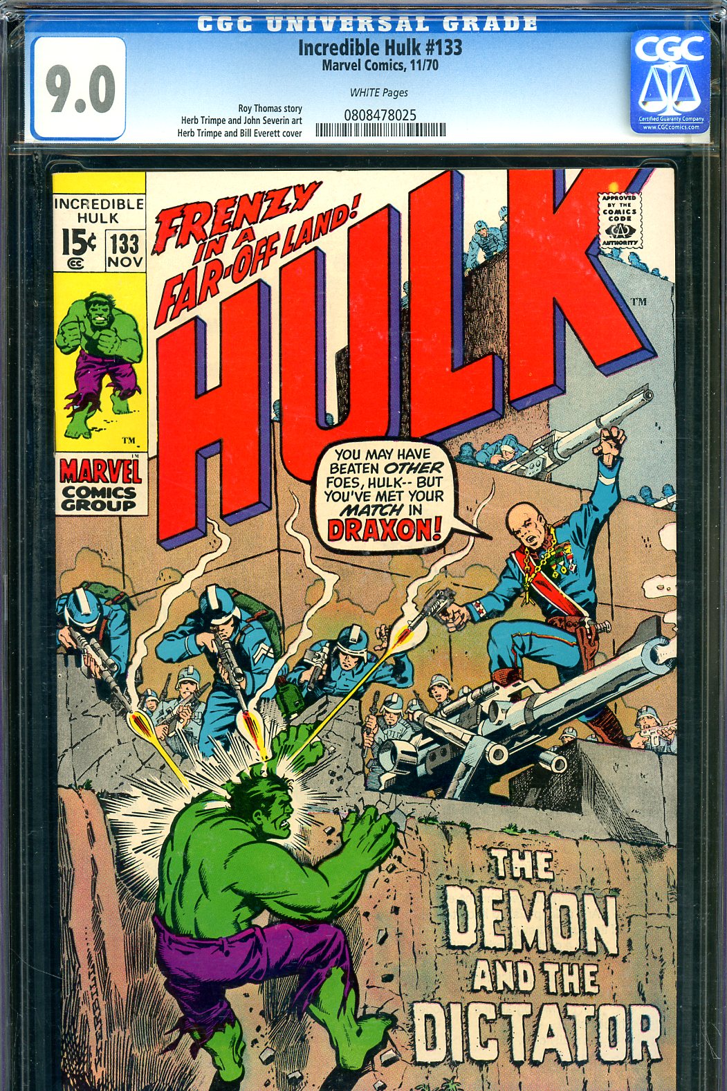 Incredible Hulk #133 CGC 9.0 w