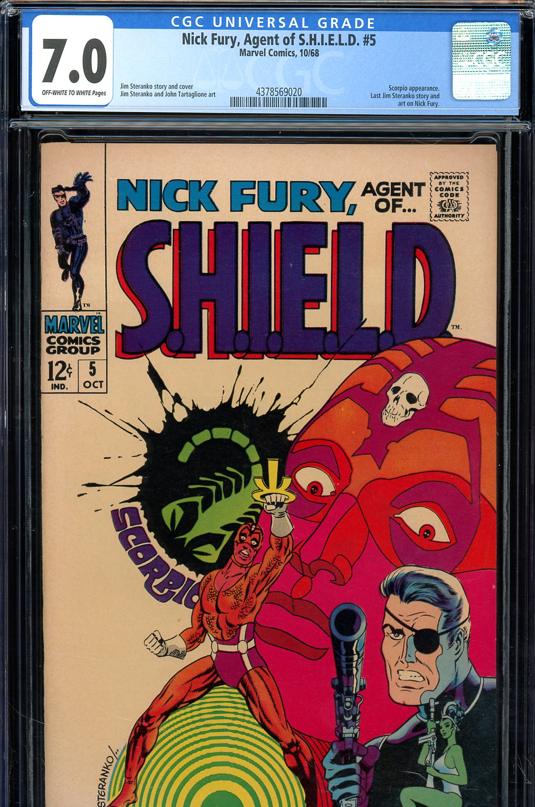 Nick Fury, Agent of SHIELD #5 CGC 7.0 ow/w