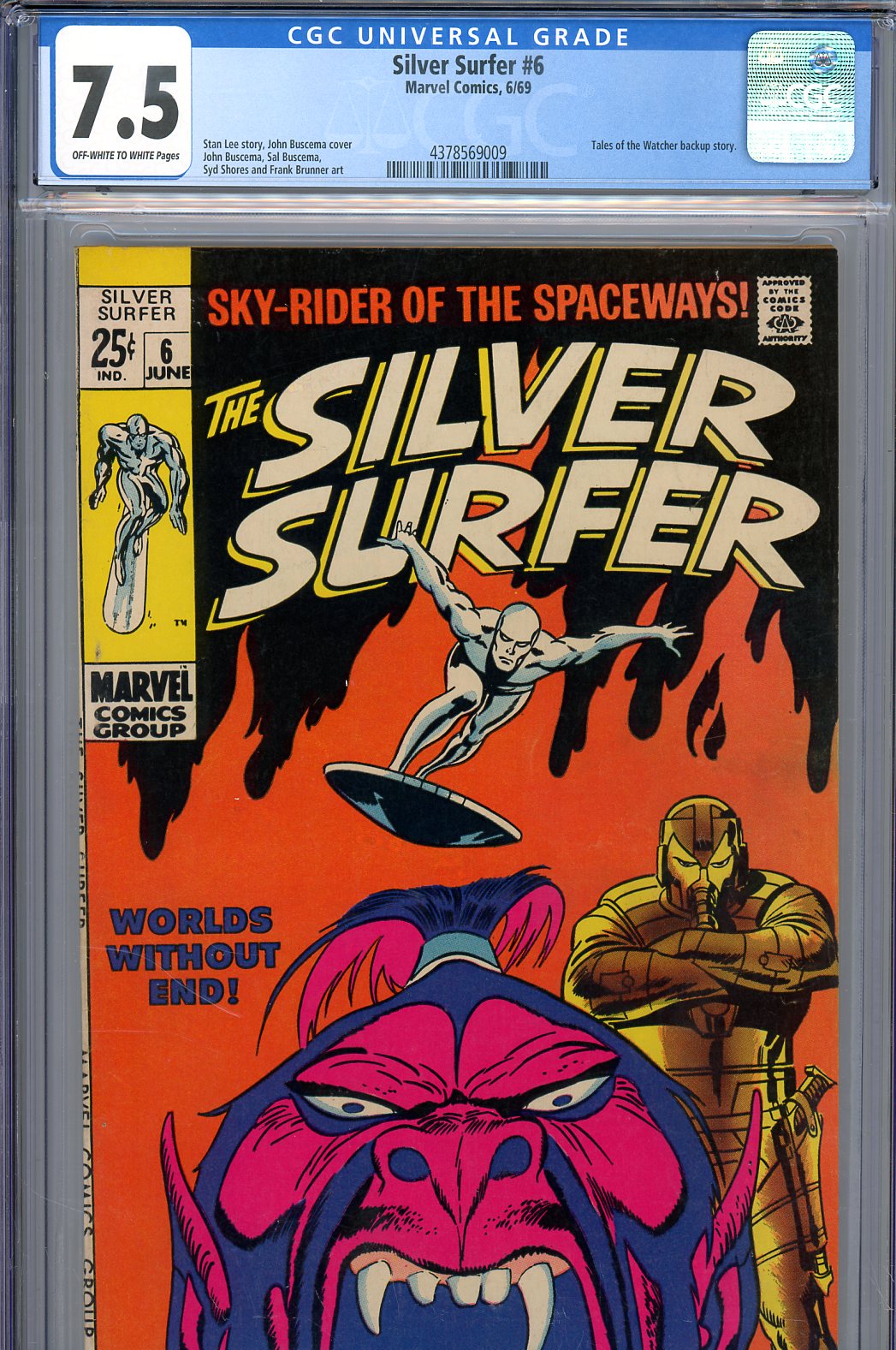 Silver Surfer #6 CGC 7.5 ow/w