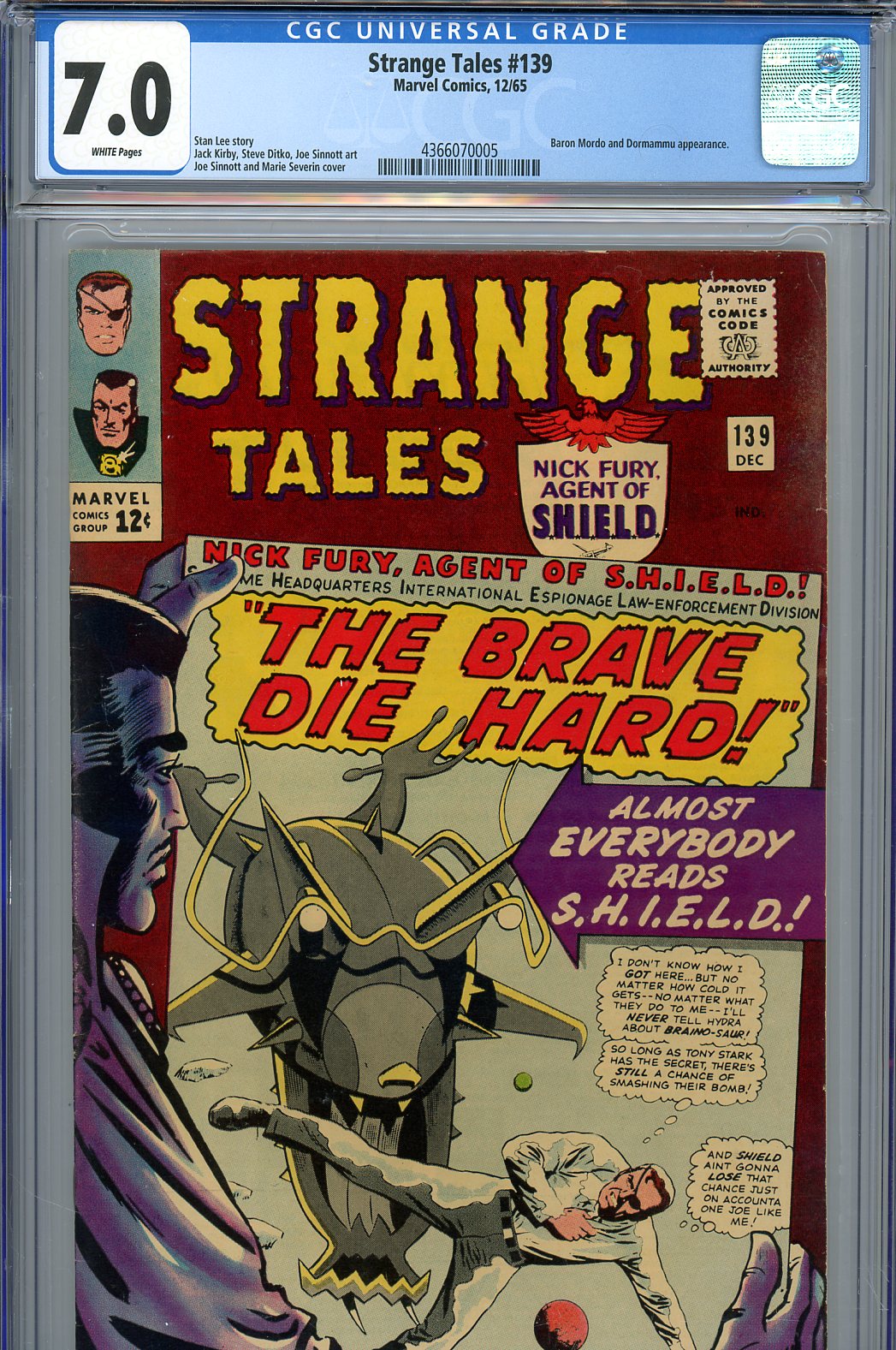 Strange Tales #139 CGC 7.0 w