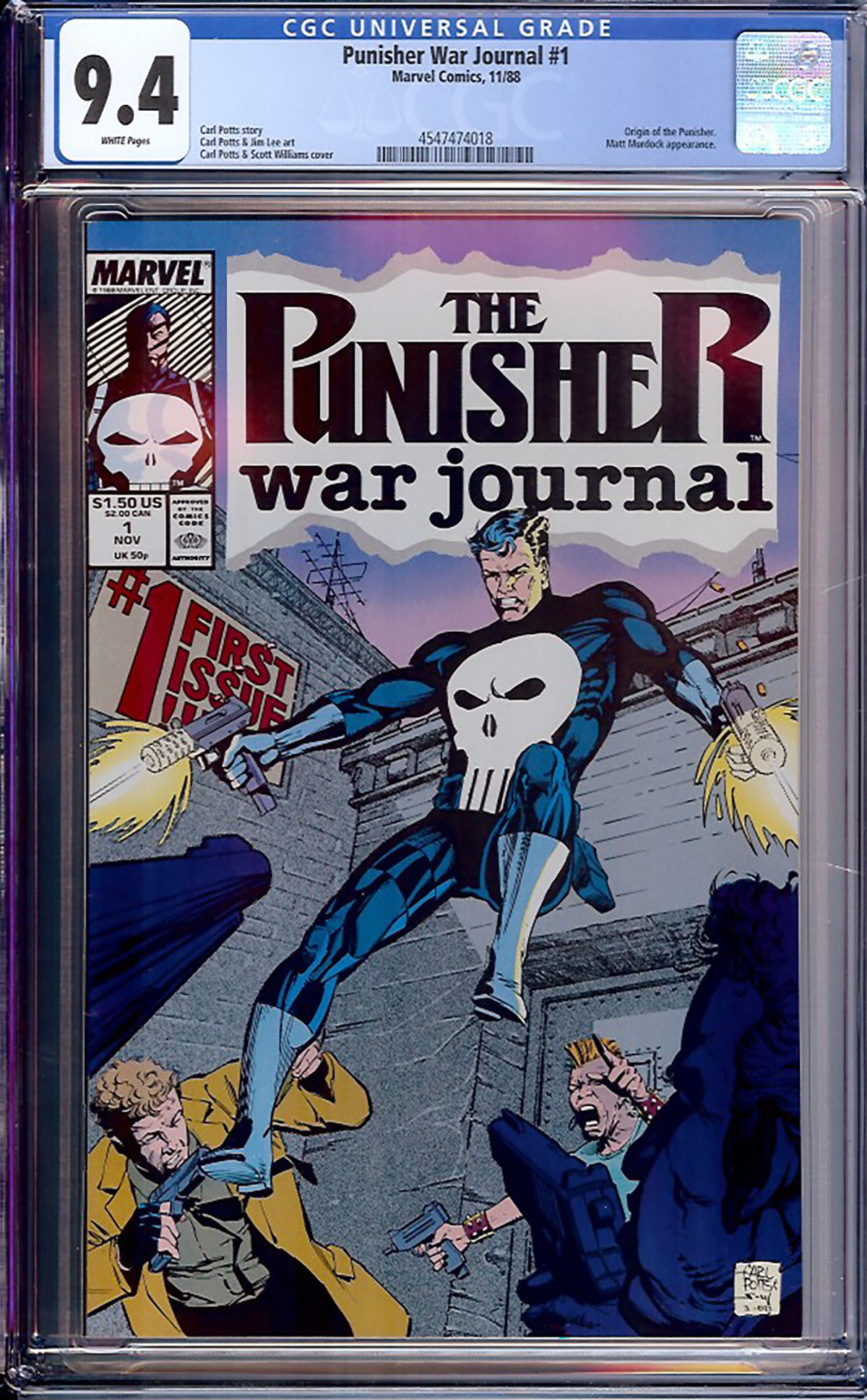 Punisher War Journal #1 CGC 9.4 w