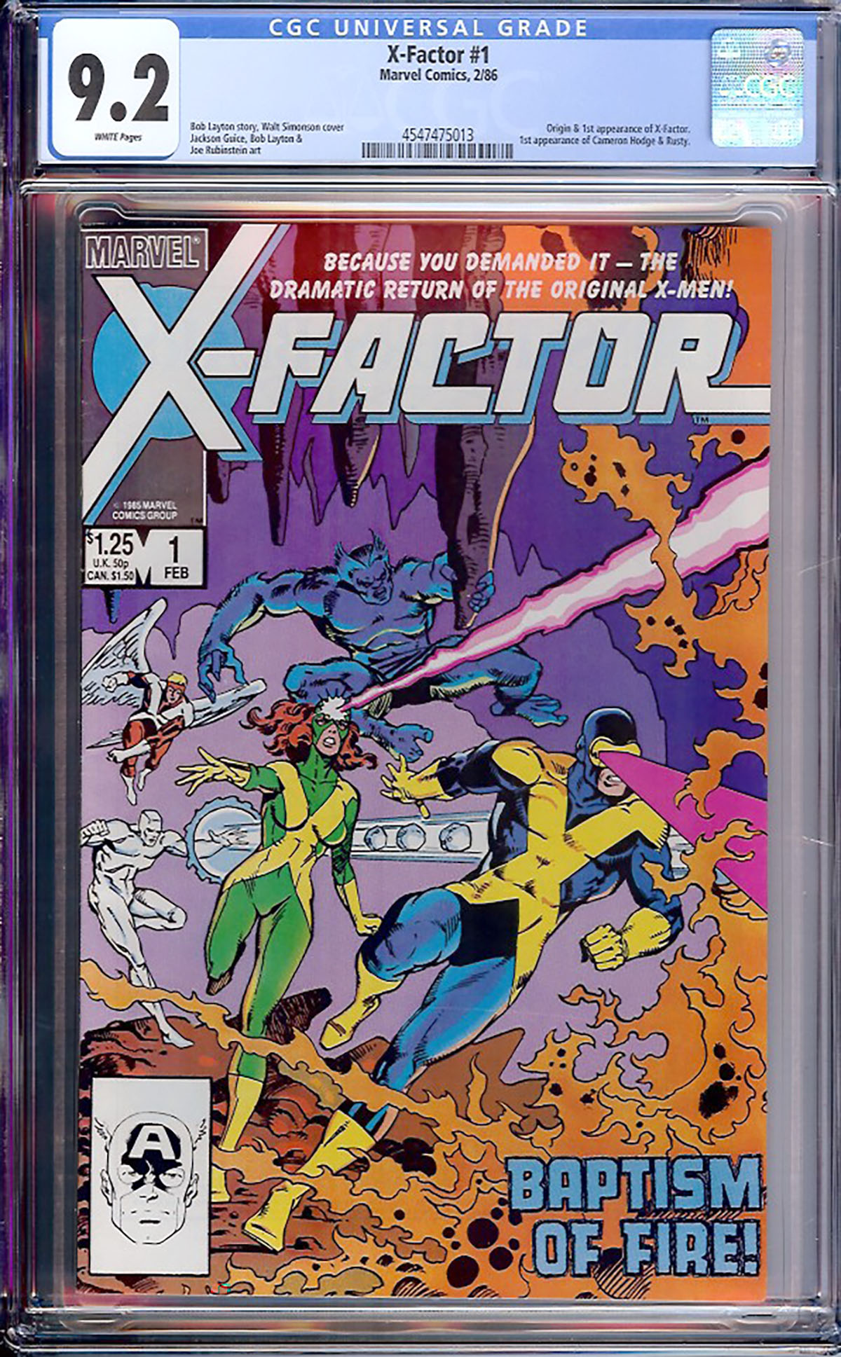 X-Factor #1 CGC 9.2 w