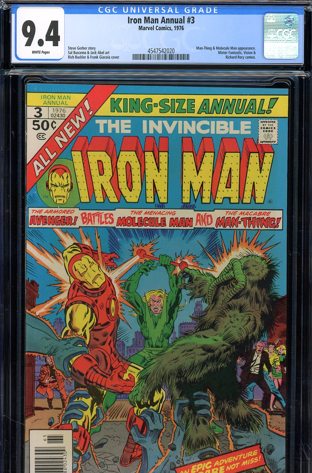 Iron Man Annual #3 CGC 9.4 w