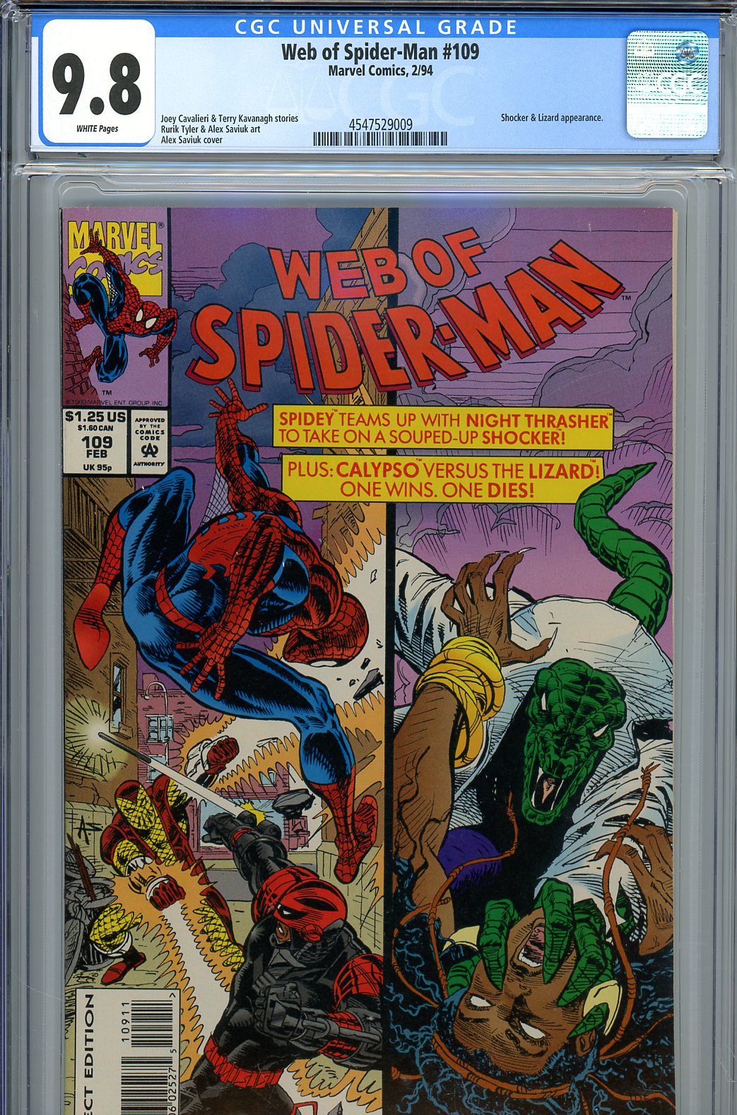 Web of Spider-Man #109 CGC 9.8 w