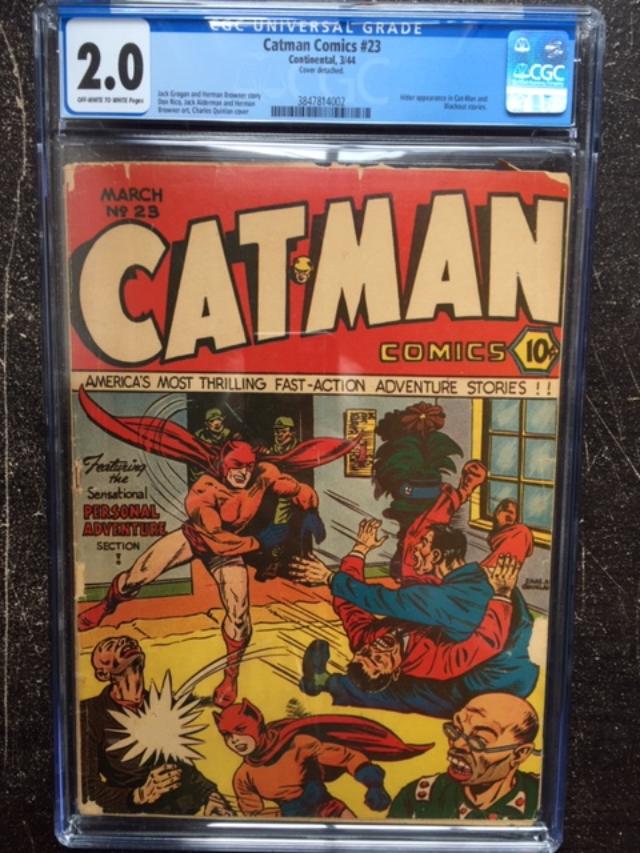 Catman Comics #23 CGC 2.0 ow/w