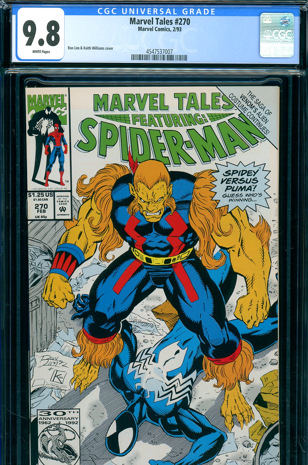 Marvel Tales #270 CGC 9.8 w