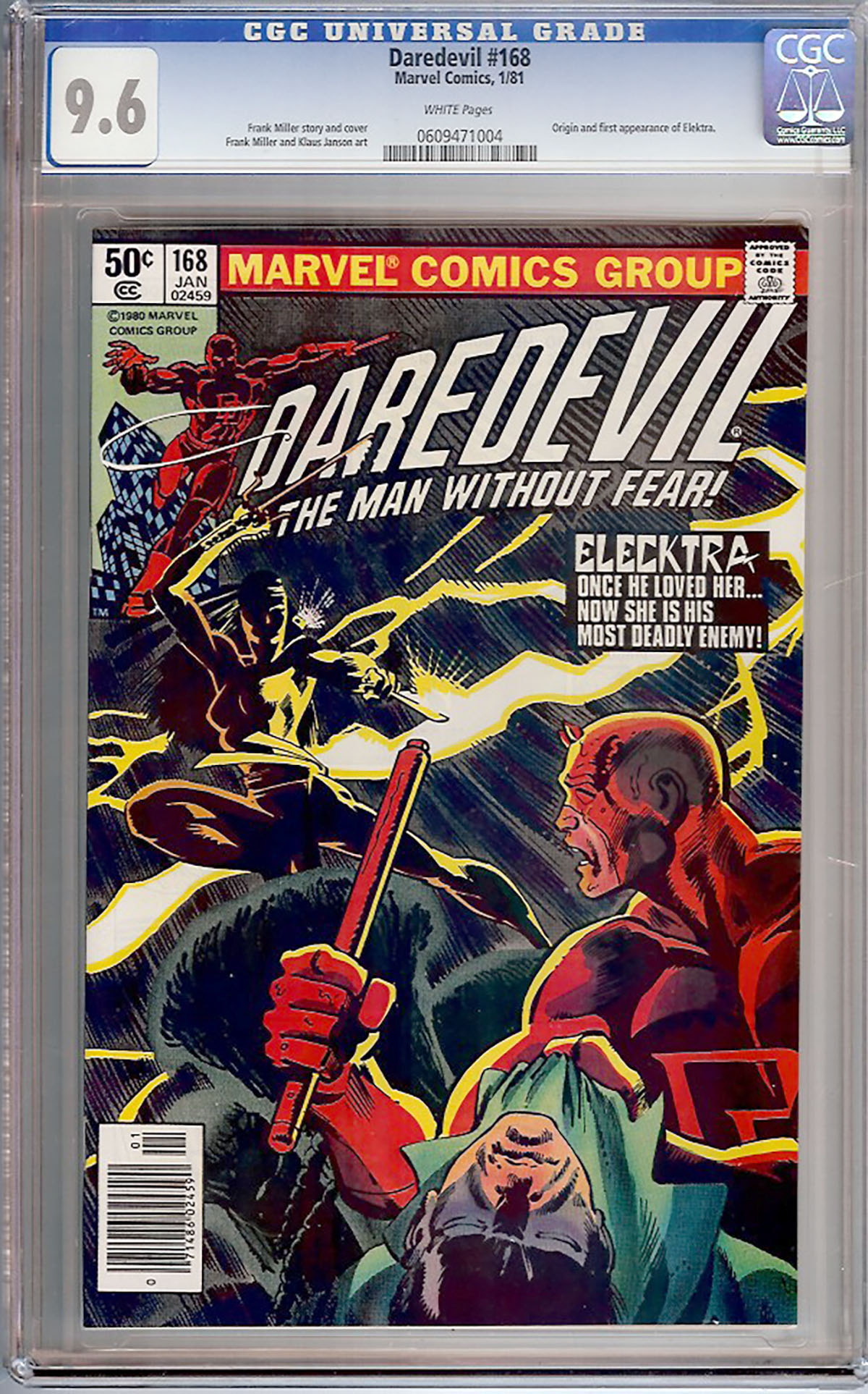 Daredevil #168 CGC 9.6 w