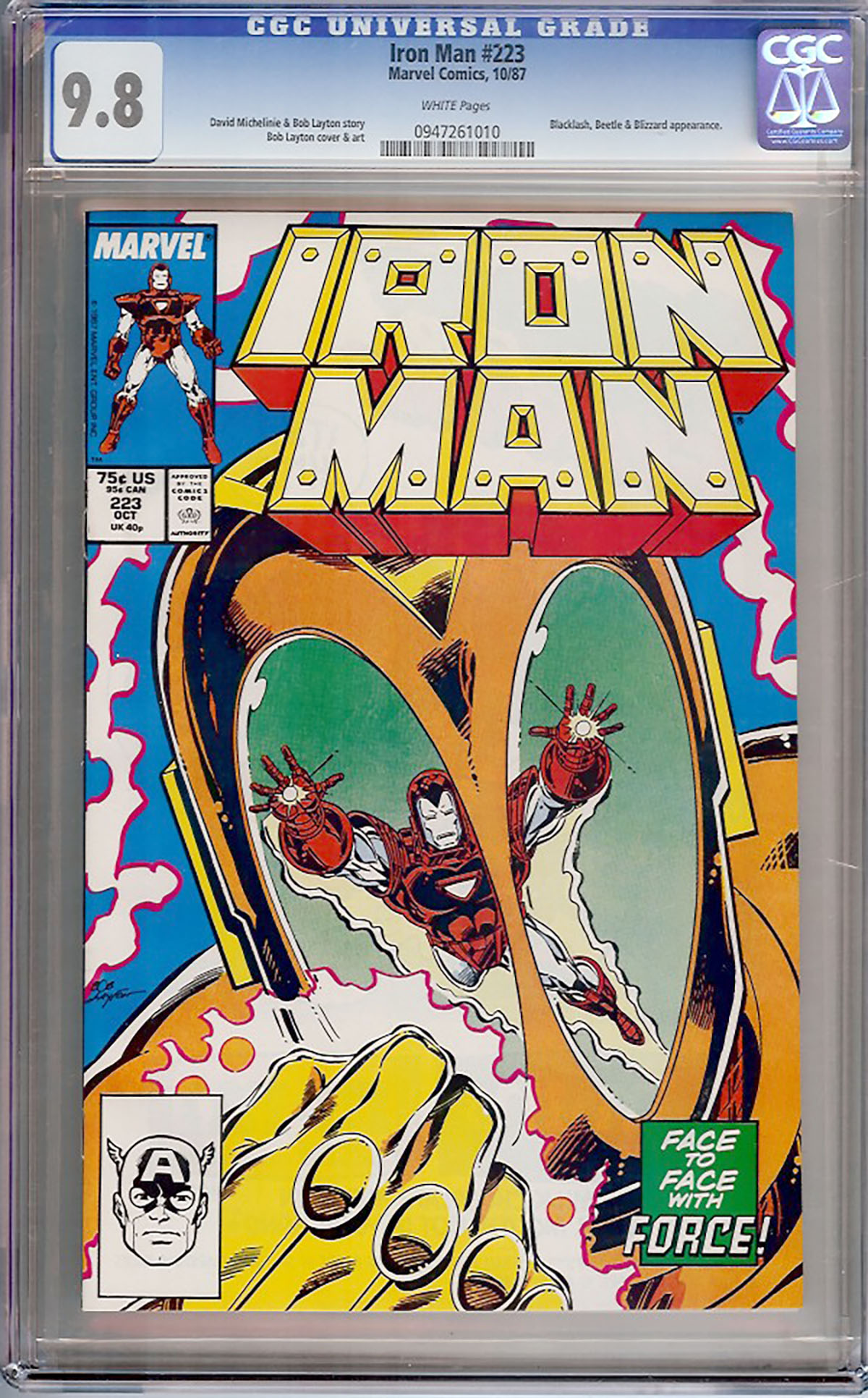 Iron Man #223 CGC 9.8 w