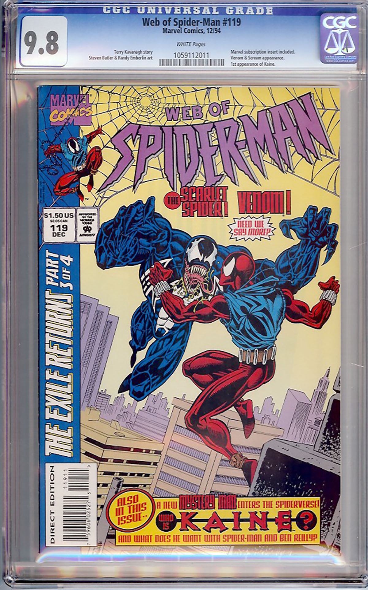Web of Spider-Man #119 CGC 9.8 w