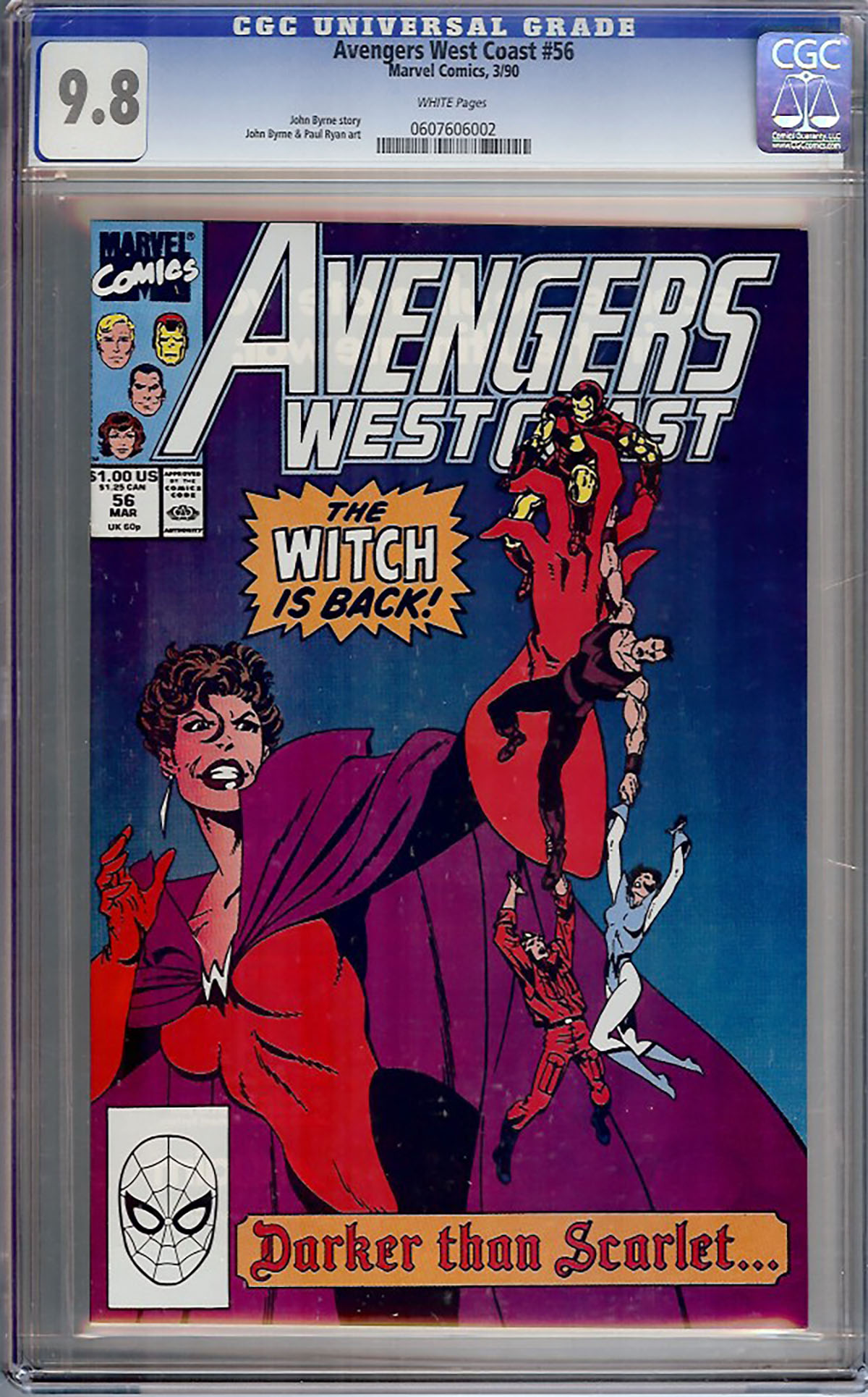 Avengers West Coast #56 CGC 9.8 w