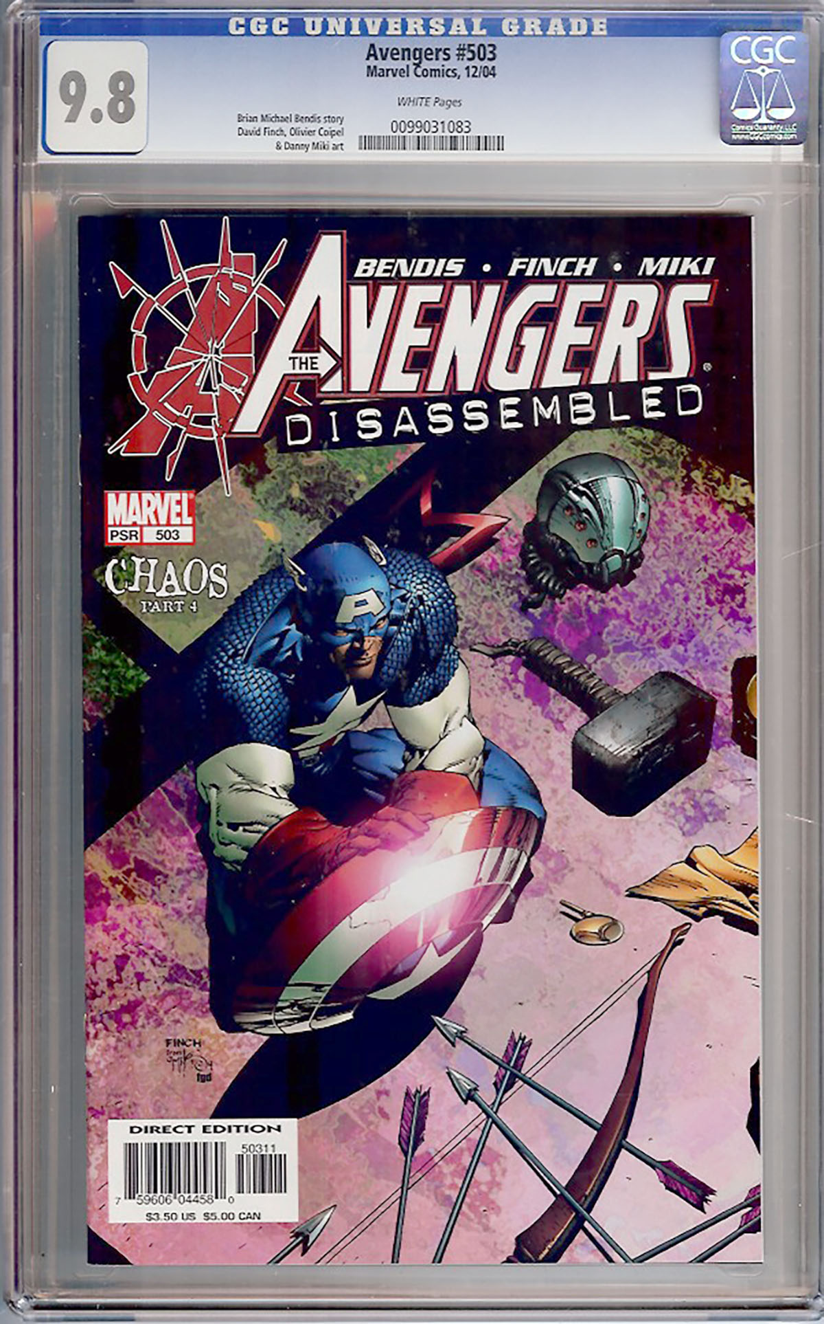 Avengers #503 CGC 9.8 w