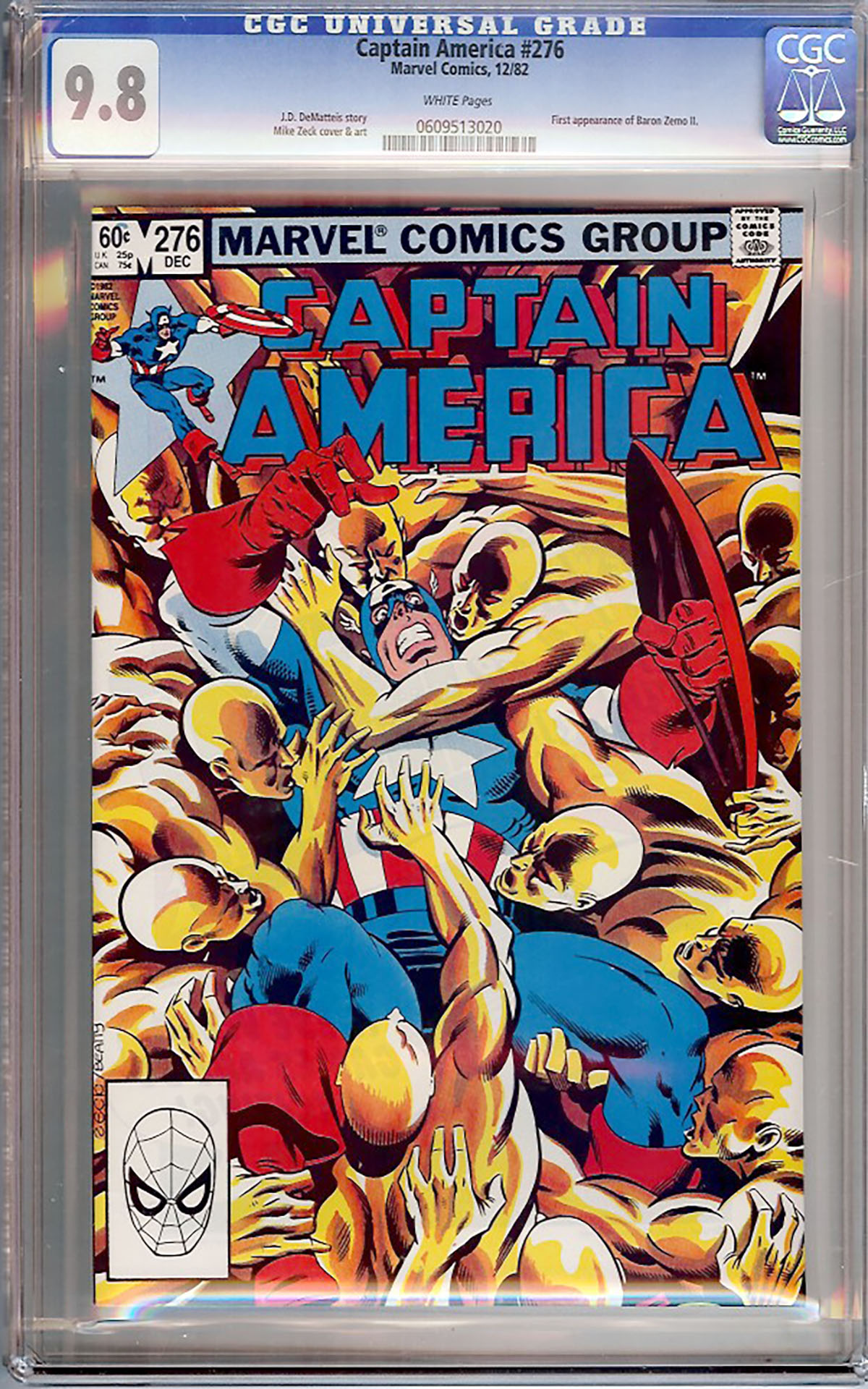 Captain America #276 CGC 9.8 w