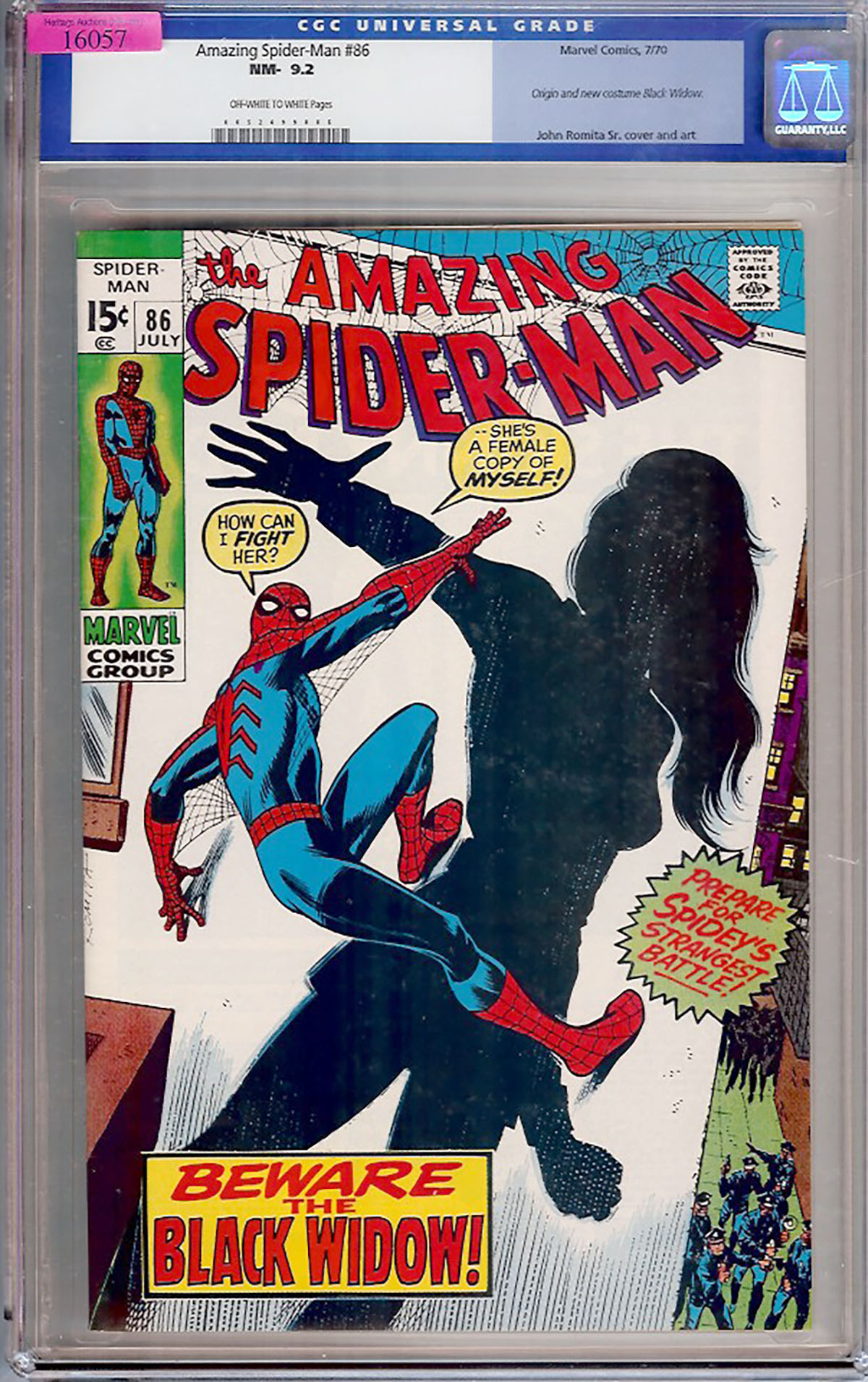 Amazing Spider-Man #86 CGC 9.2 ow/w