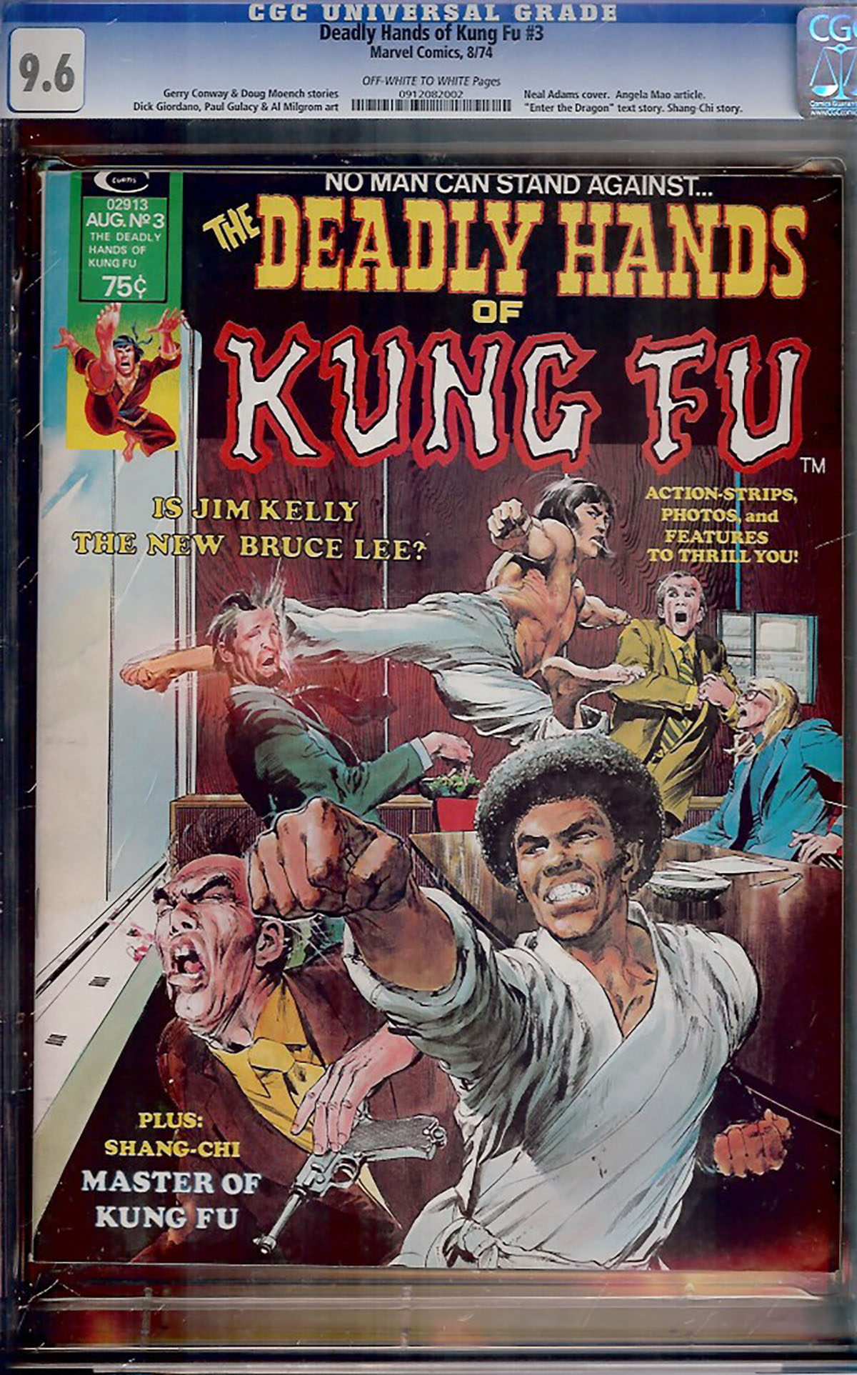 Deadly Hands of Kung Fu #3 CGC 9.6 ow/w