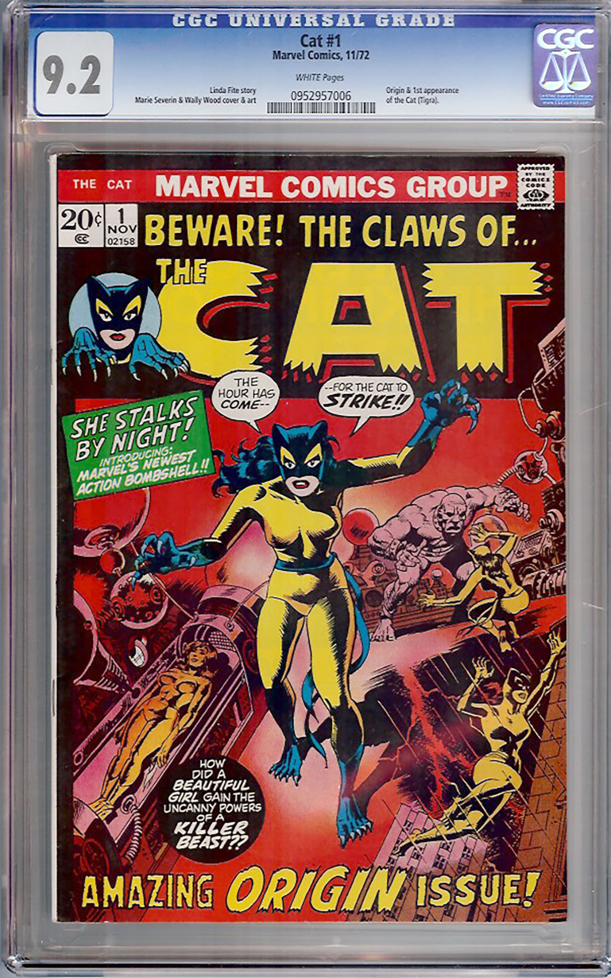 Cat #1 CGC 9.2 w