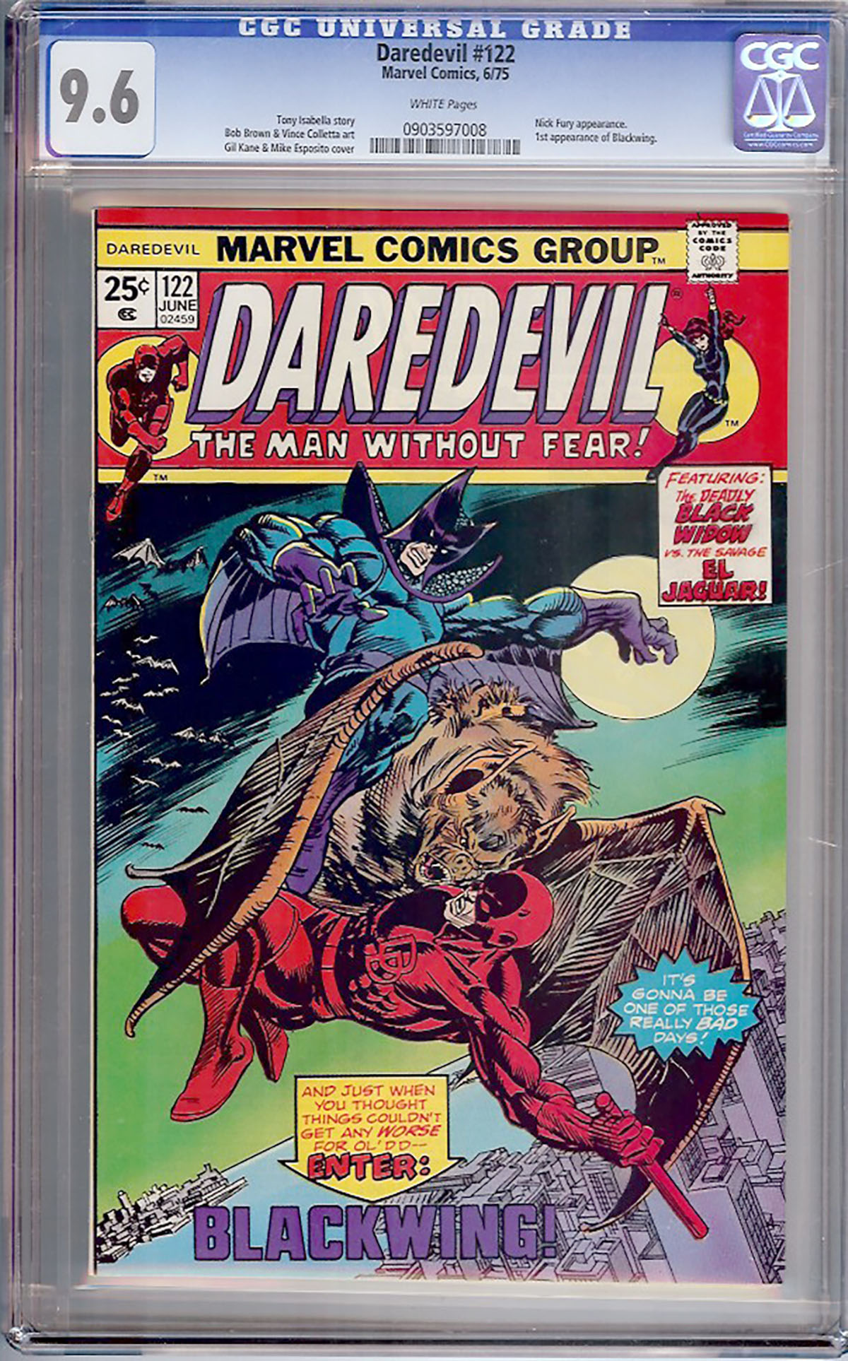 Daredevil #122 CGC 9.6 w
