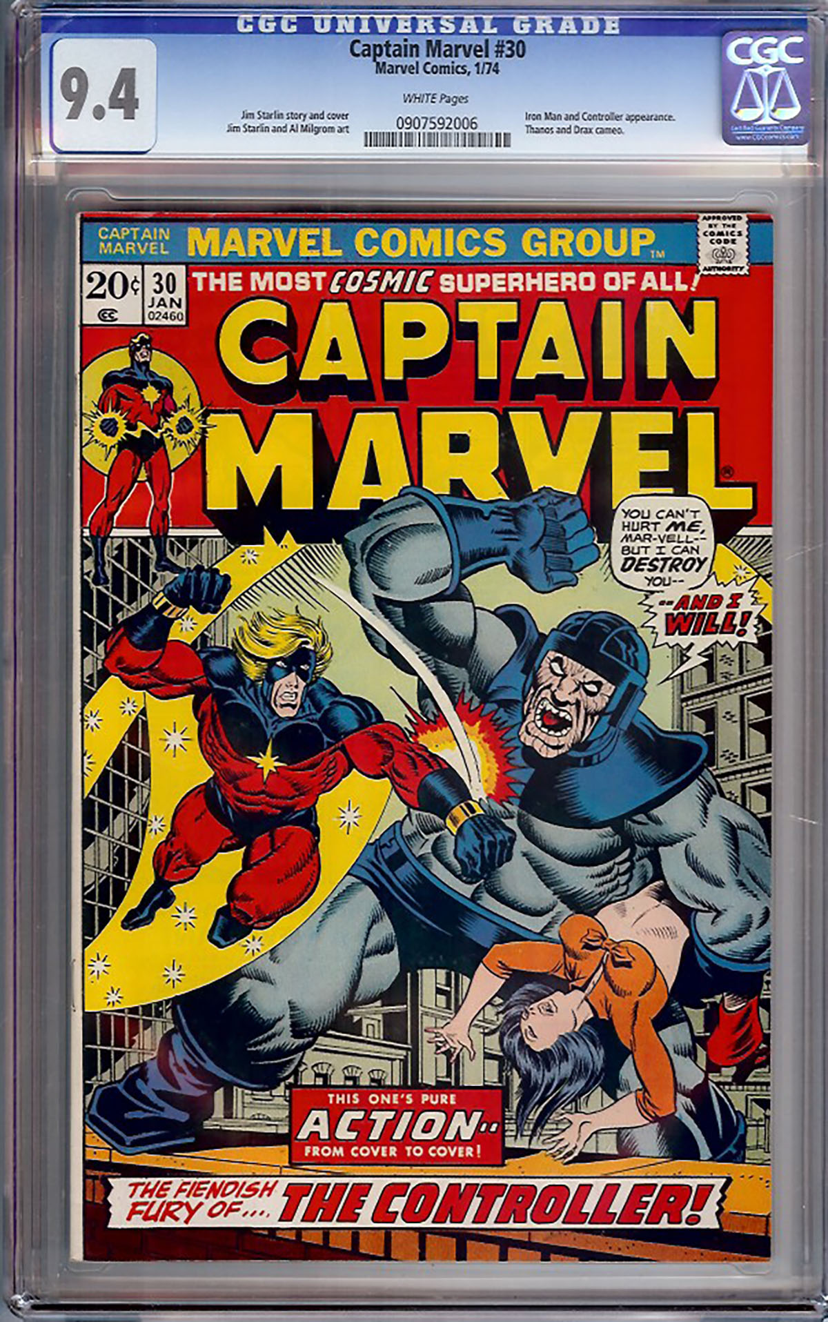 Captain Marvel #30 CGC 9.4 w