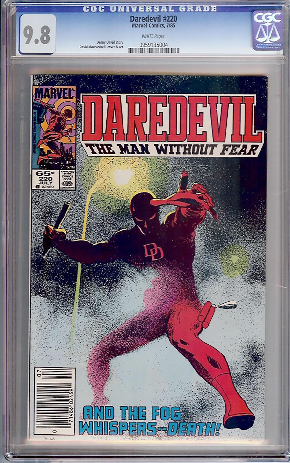 Daredevil #220 CGC 9.8 w