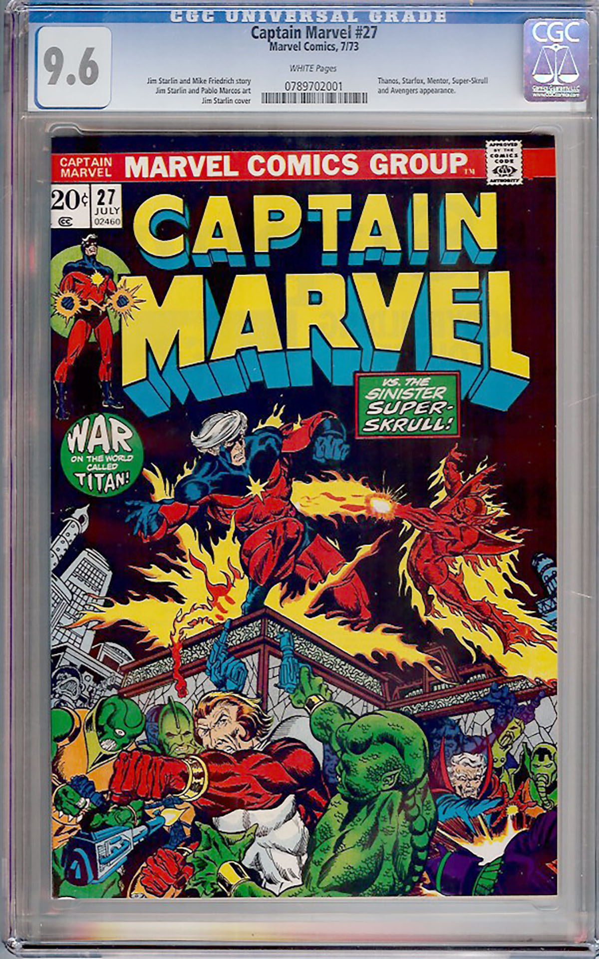 Captain Marvel #27 CGC 9.6 w