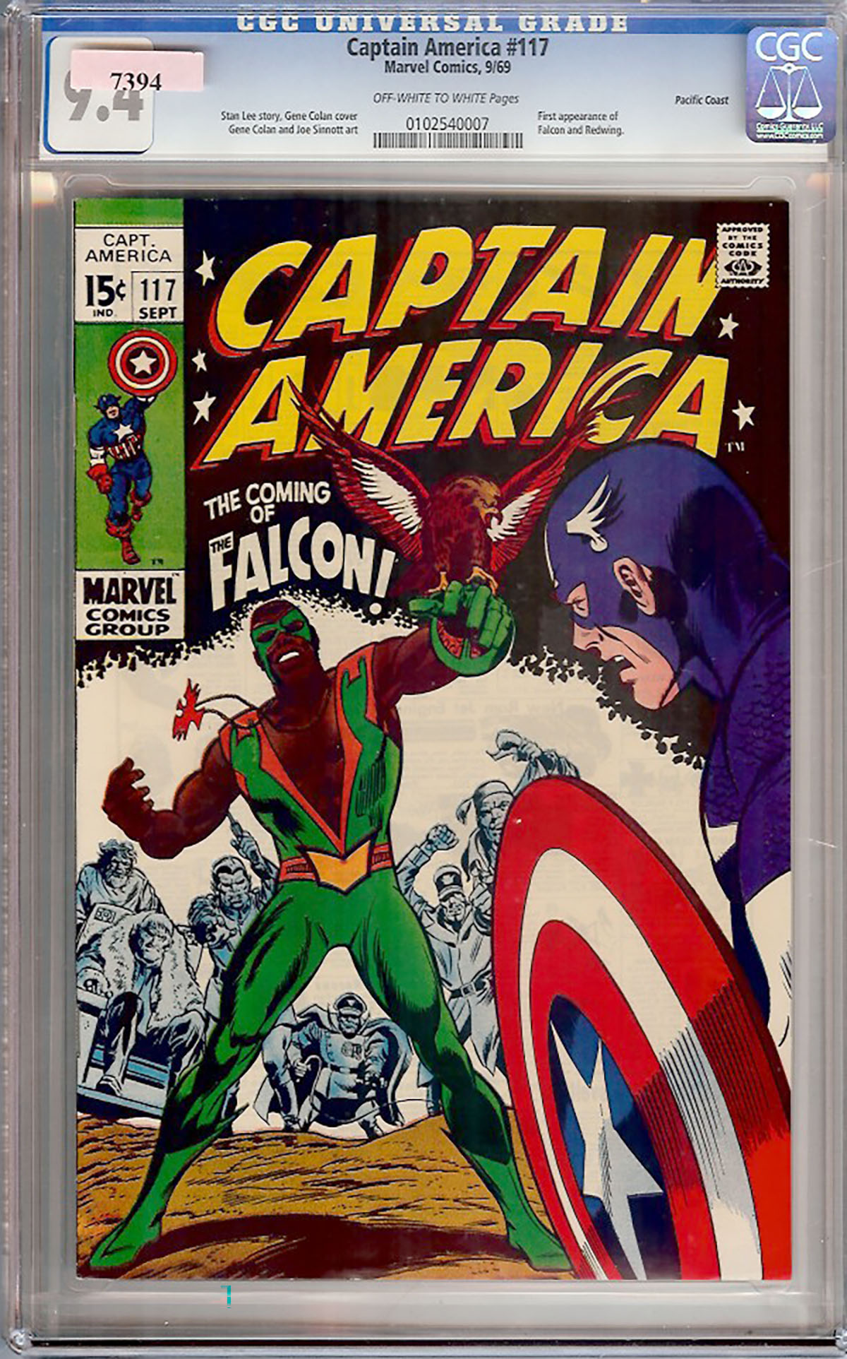 Captain America #117 CGC 9.4 ow/w Pacific Coast