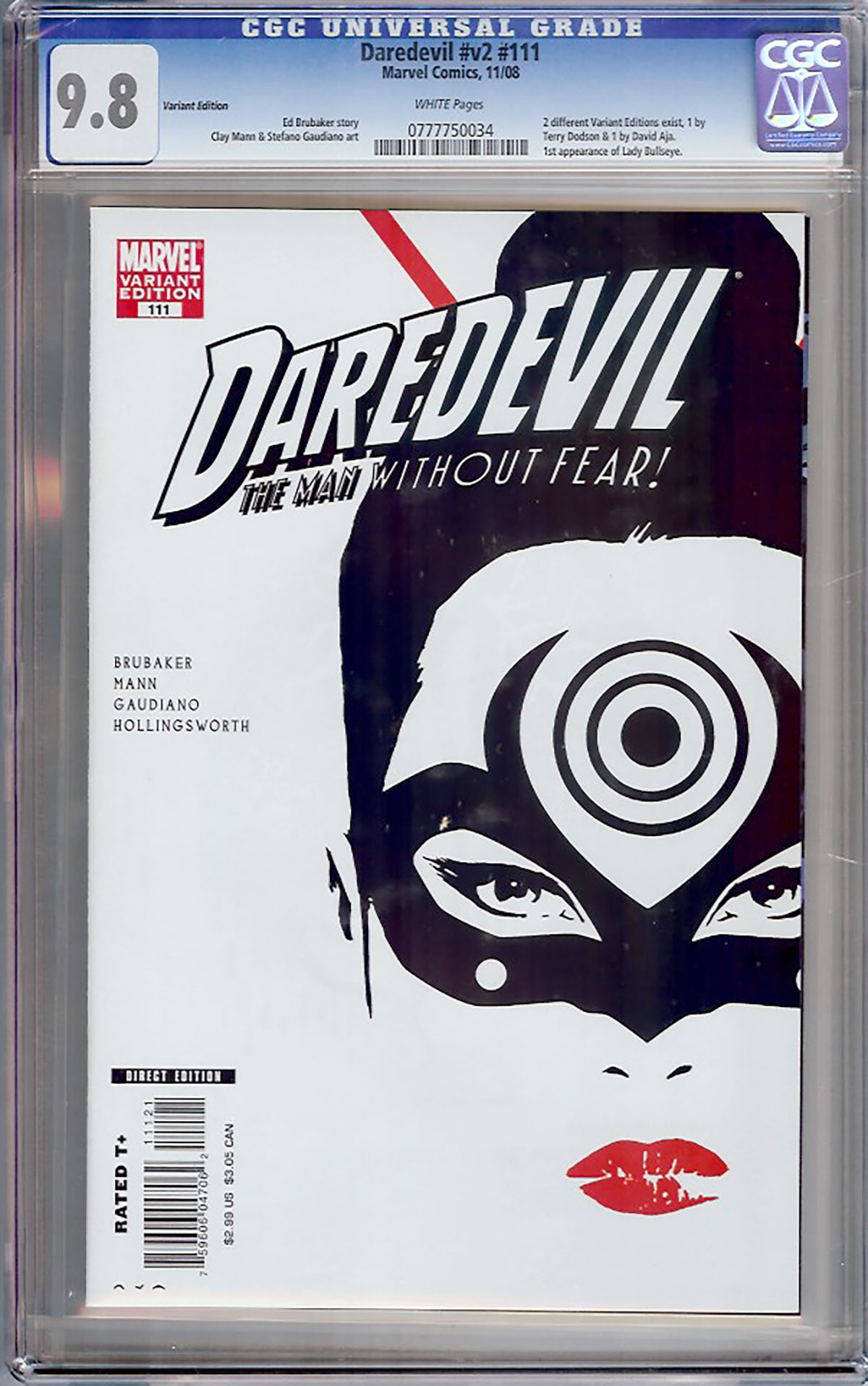 Daredevil Vol 2 #111 CGC 9.8 w Variant Edition
