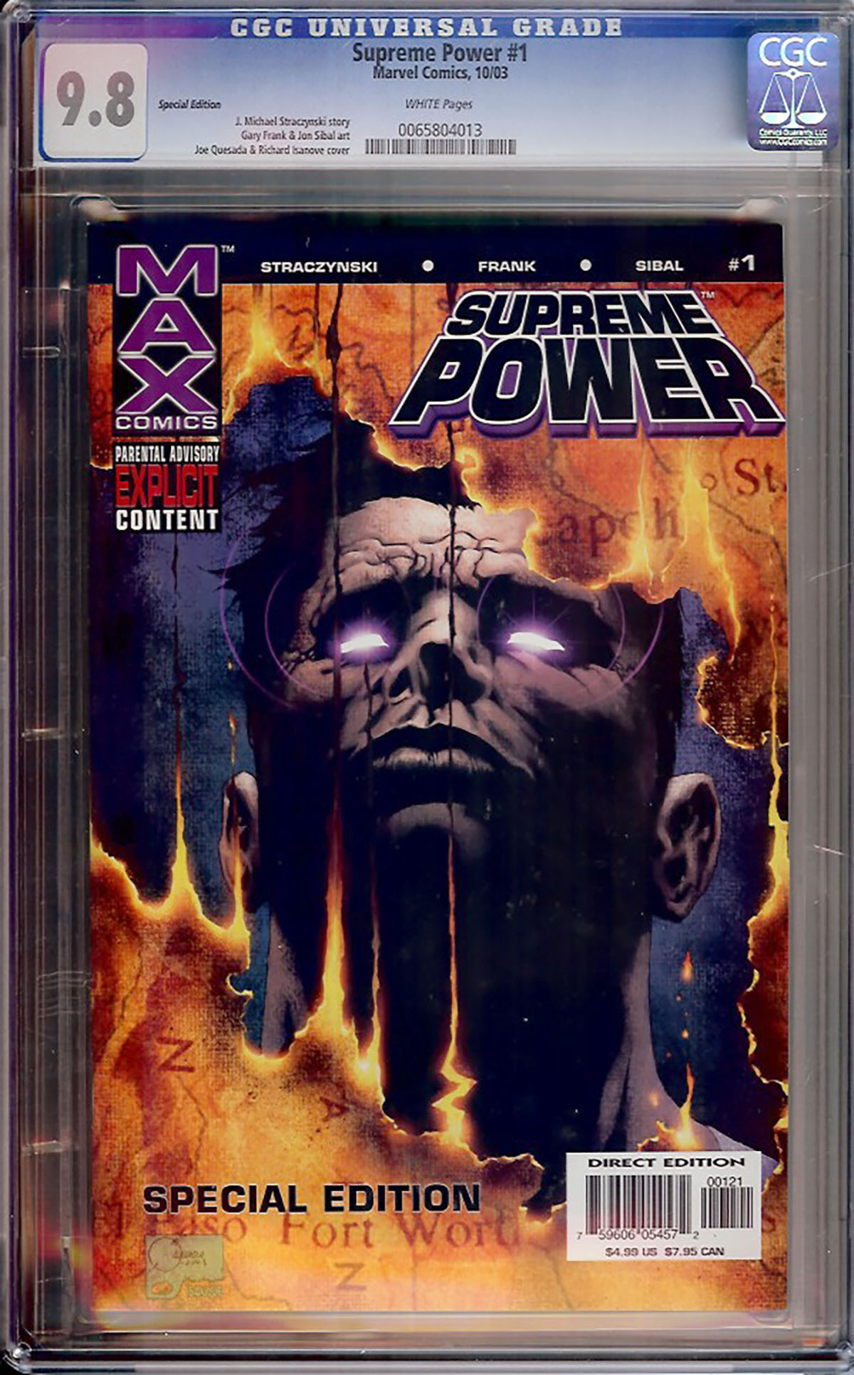 Supreme Power #1 CGC 9.8 w Special Edition