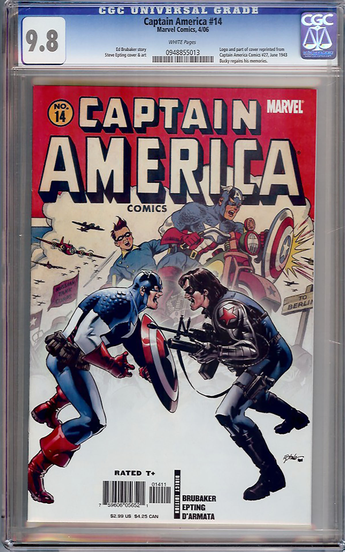 Captain America #14 CGC 9.8 w