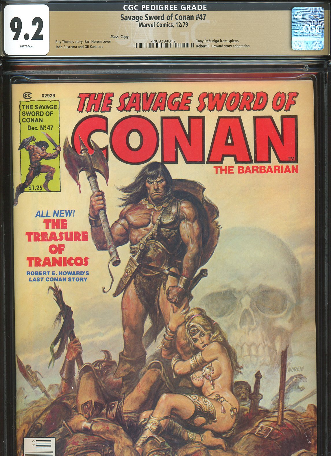 Savage Sword of Conan #47 CGC 9.2 w Mass. Copy