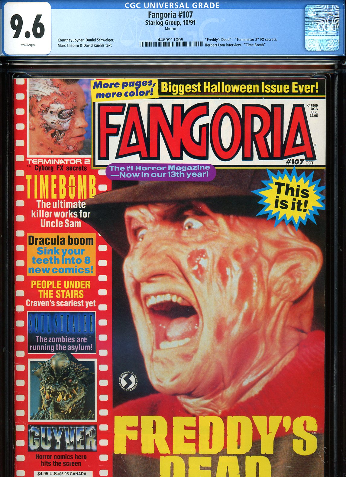 Fangoria #107 CGC 9.6 w