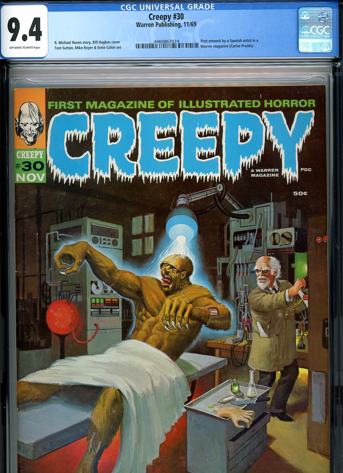 Creepy #30 CGC 9.4 ow/w