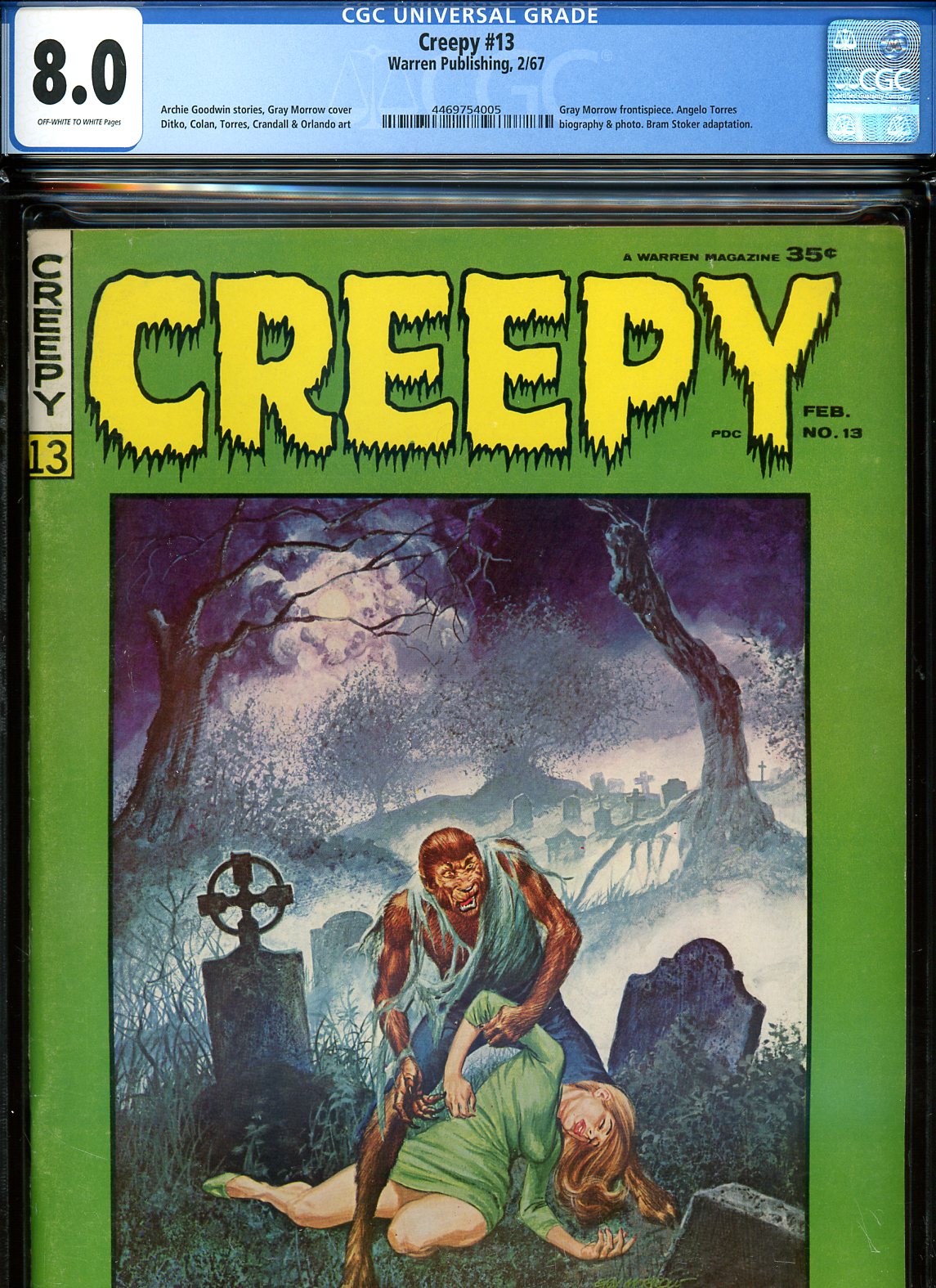 Creepy #13 CGC 8.0 ow/w