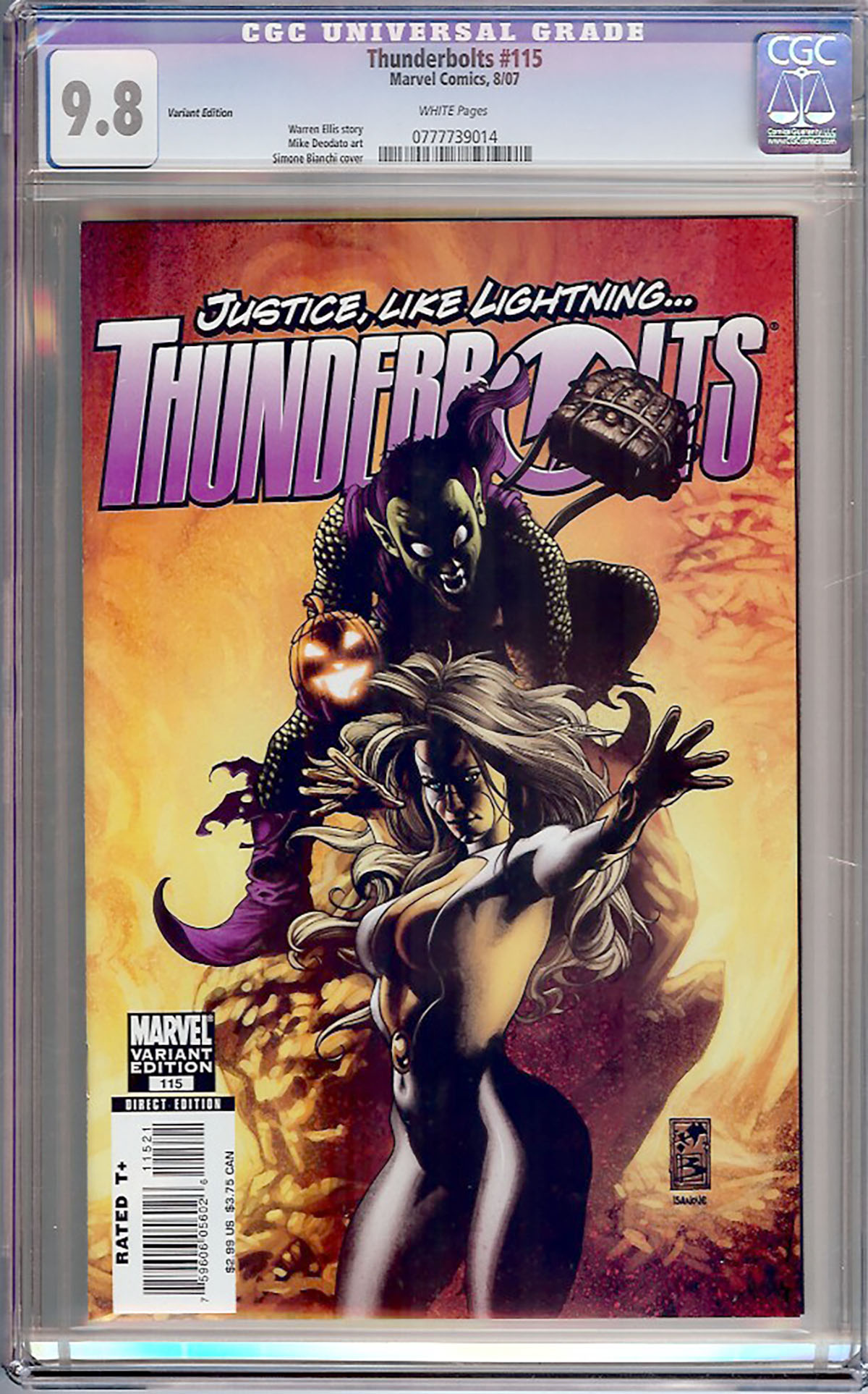 Thunderbolts #115 CGC 9.8 w