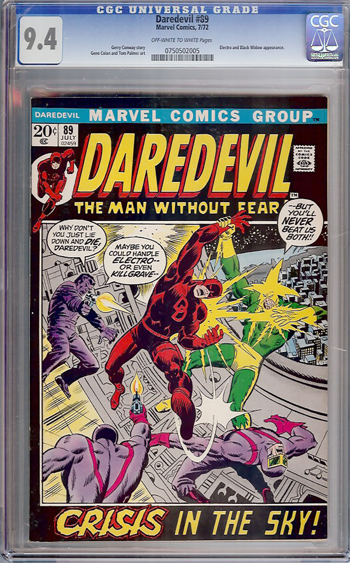 Daredevil #89 CGC 9.4 ow/w