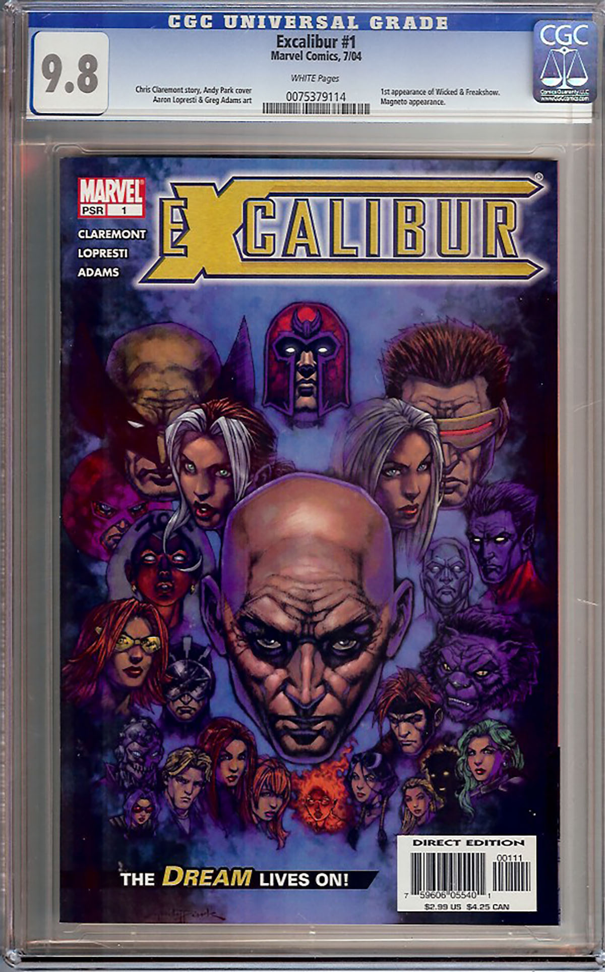 Excalibur #1 CGC 9.8 w