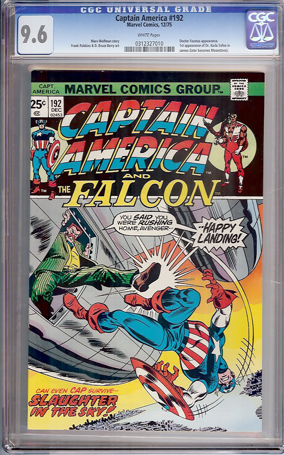 Captain America #192 CGC 9.6 w