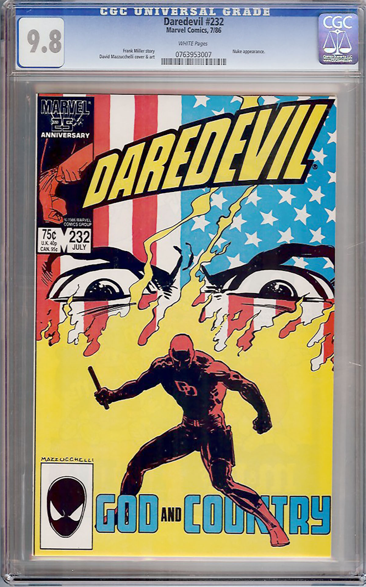 Daredevil #232 CGC 9.8 w