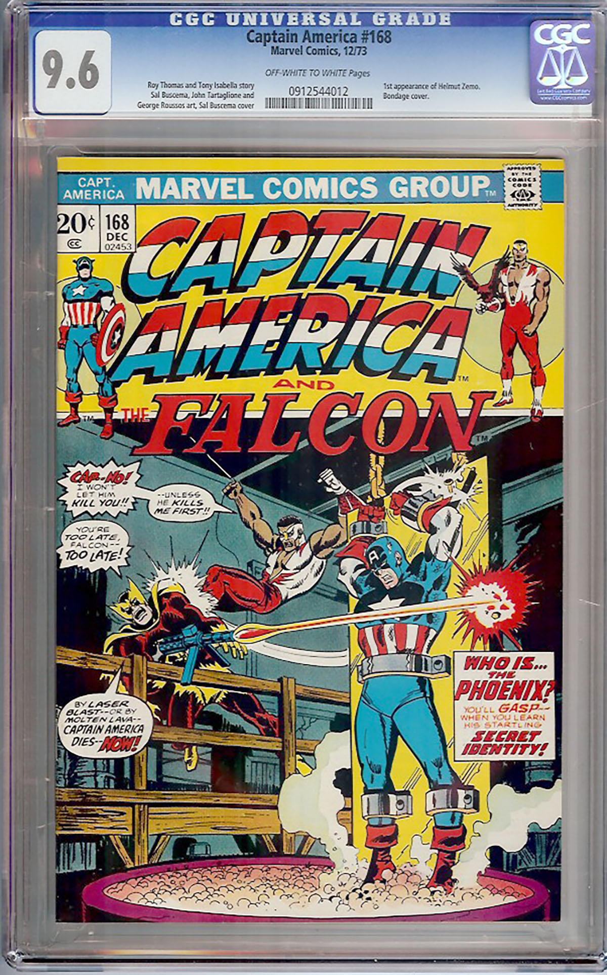 Captain America #168 CGC 9.6 ow/w