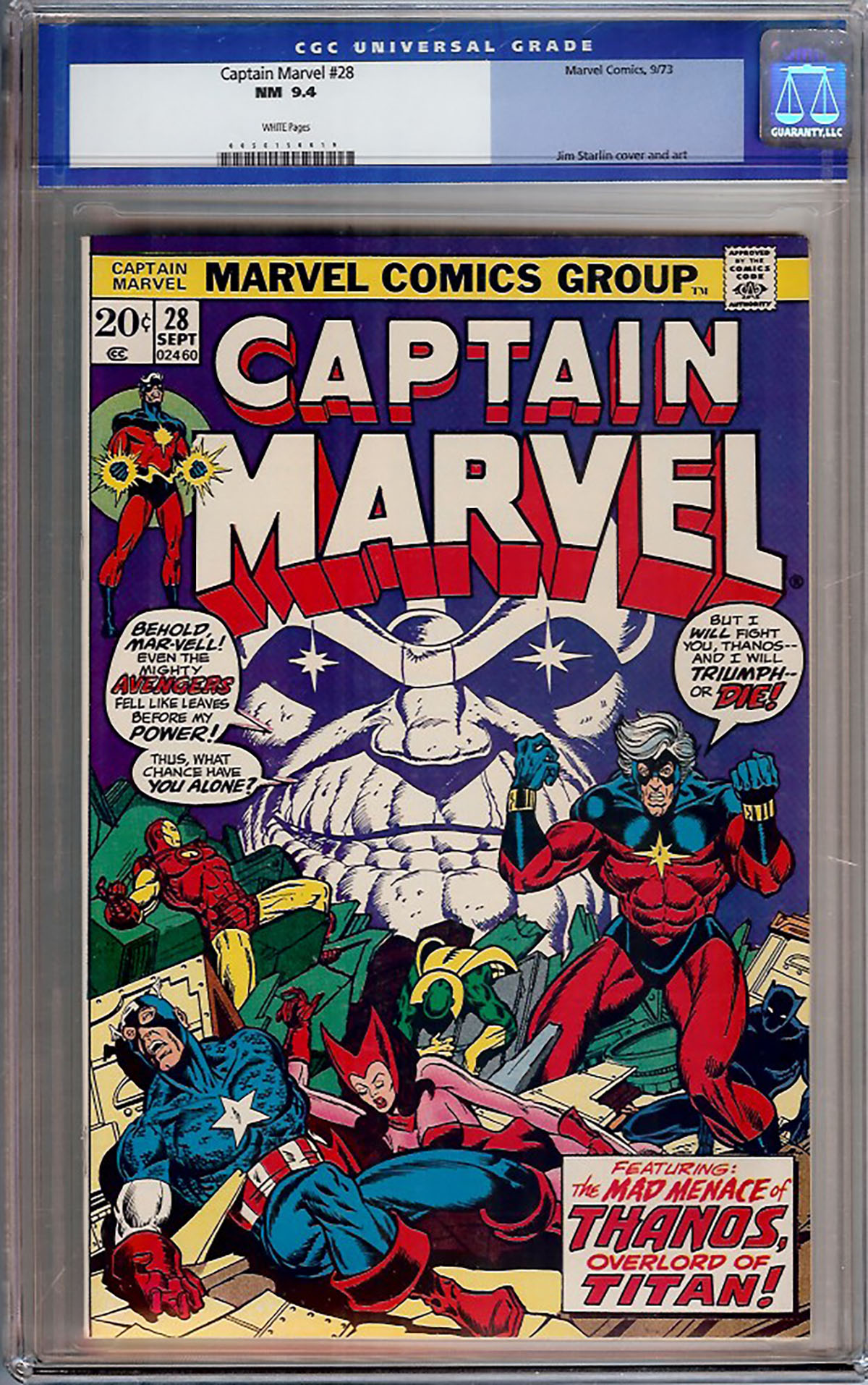 Captain Marvel #28 CGC 9.4 w