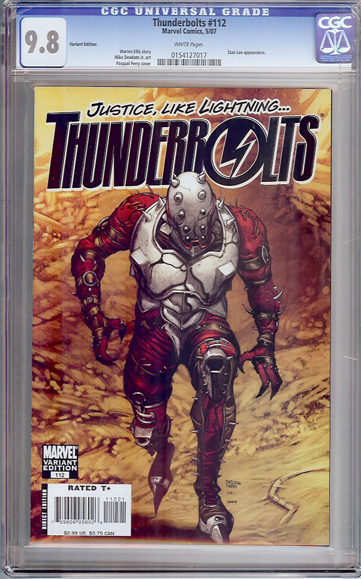 Thunderbolts #112 CGC 9.8 w Variant Edition