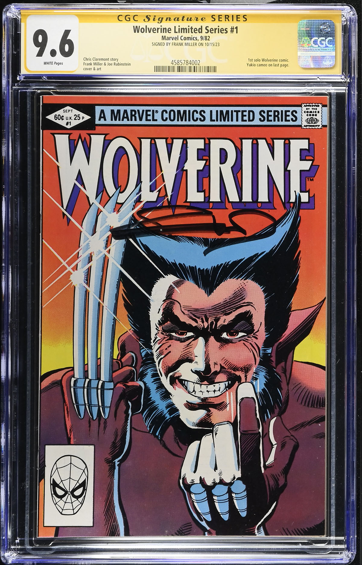 Wolverine Limited Series #1 CGC 9.6 w CGC Signature SERIES