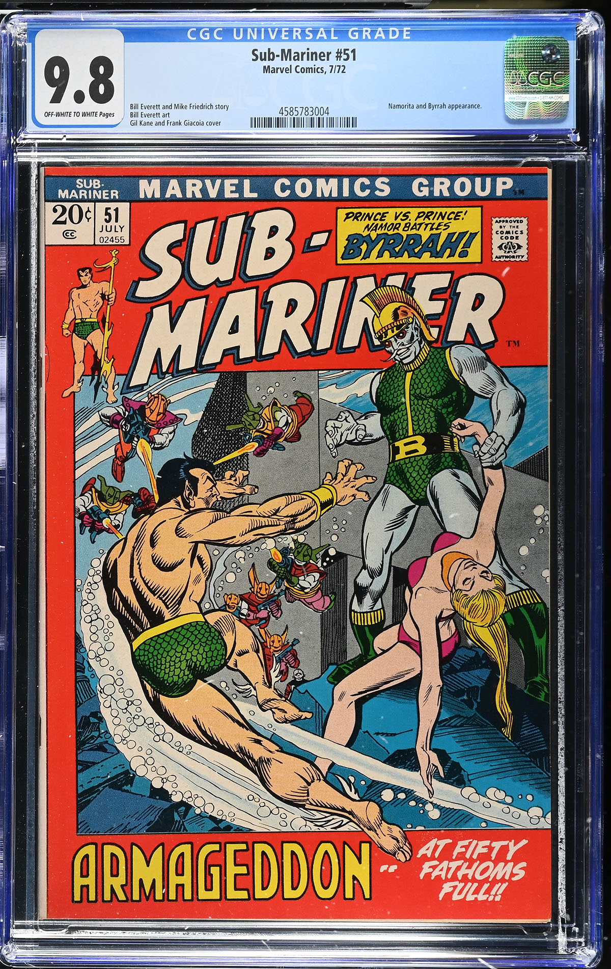 Sub-Mariner #51 CGC 9.8 ow/w