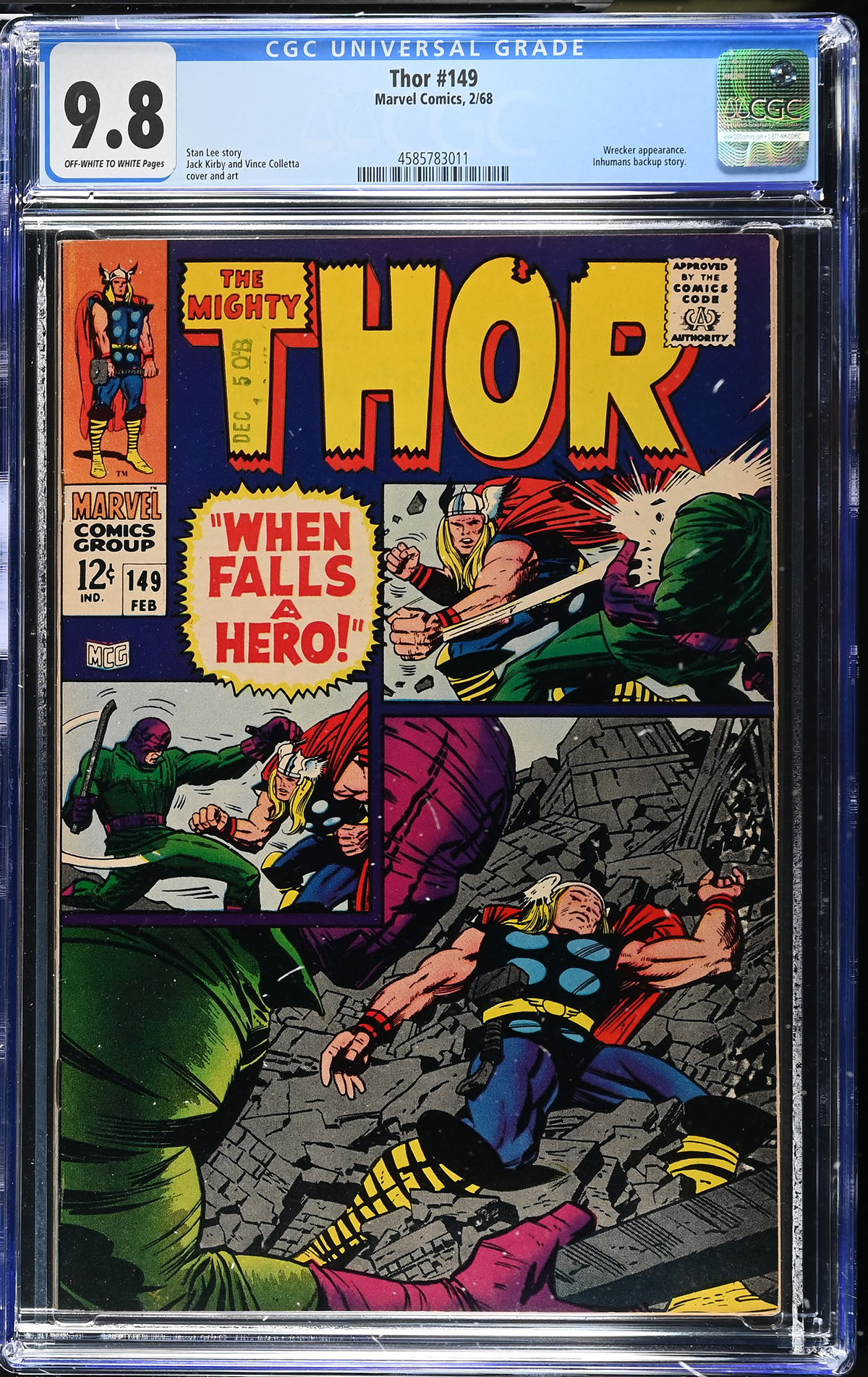 Thor #149 CGC 9.8 ow/w