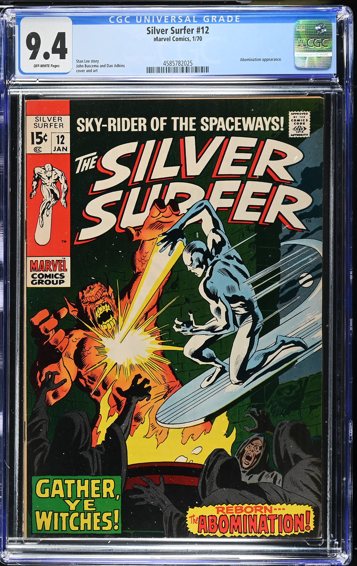 Silver Surfer #12 CGC 9.4 ow
