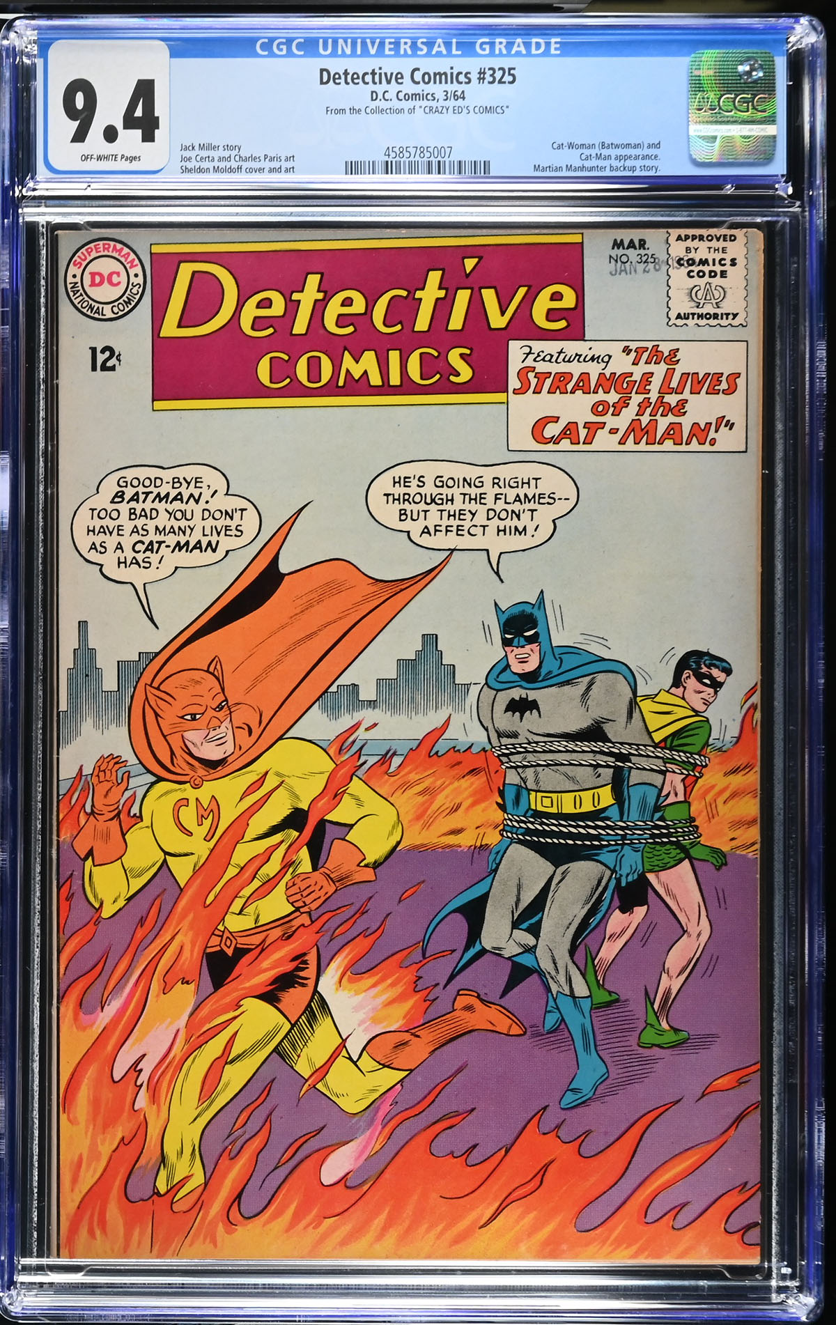Detective Comics #325 CGC 9.4 ow From the Collection of "CRAZY ED'S COMICS"
