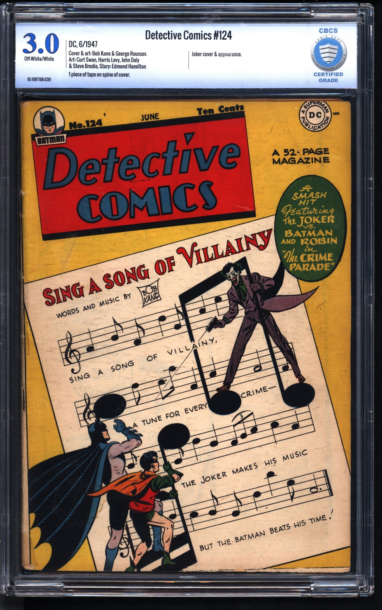 Detective Comics #124 CGC 3.0 ow/w